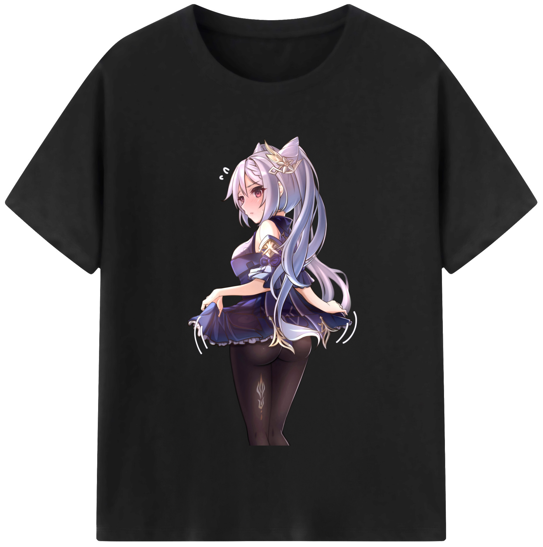 げんし神 刻晴 こくせい genshin Kokusei レディースカジュアルプリントTシャツ（綿100％）