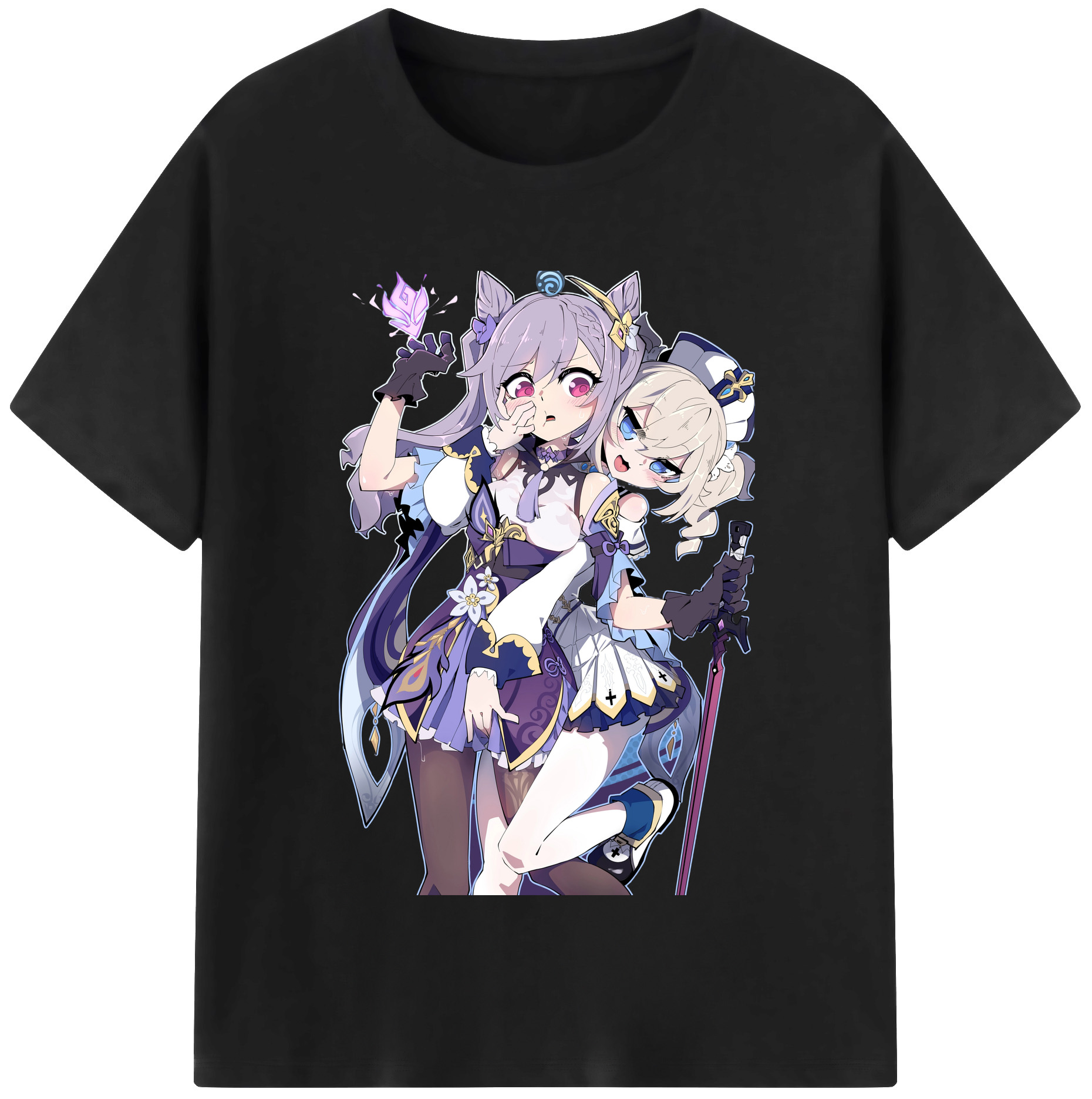 げんし神 刻晴 こくせい genshin Kokusei レディースカジュアルプリントTシャツ（綿100％）