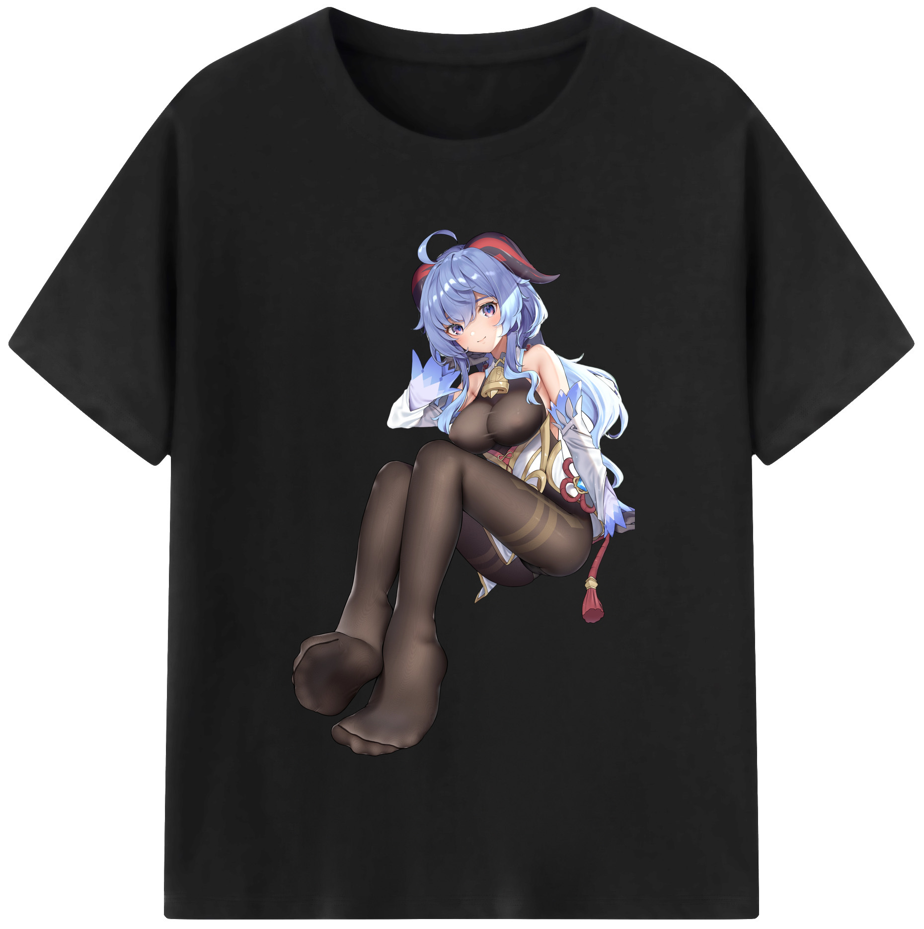 げんし神 甘雨 かんう genshin Ganyu レディースカジュアルプリントTシャツ（綿100％）