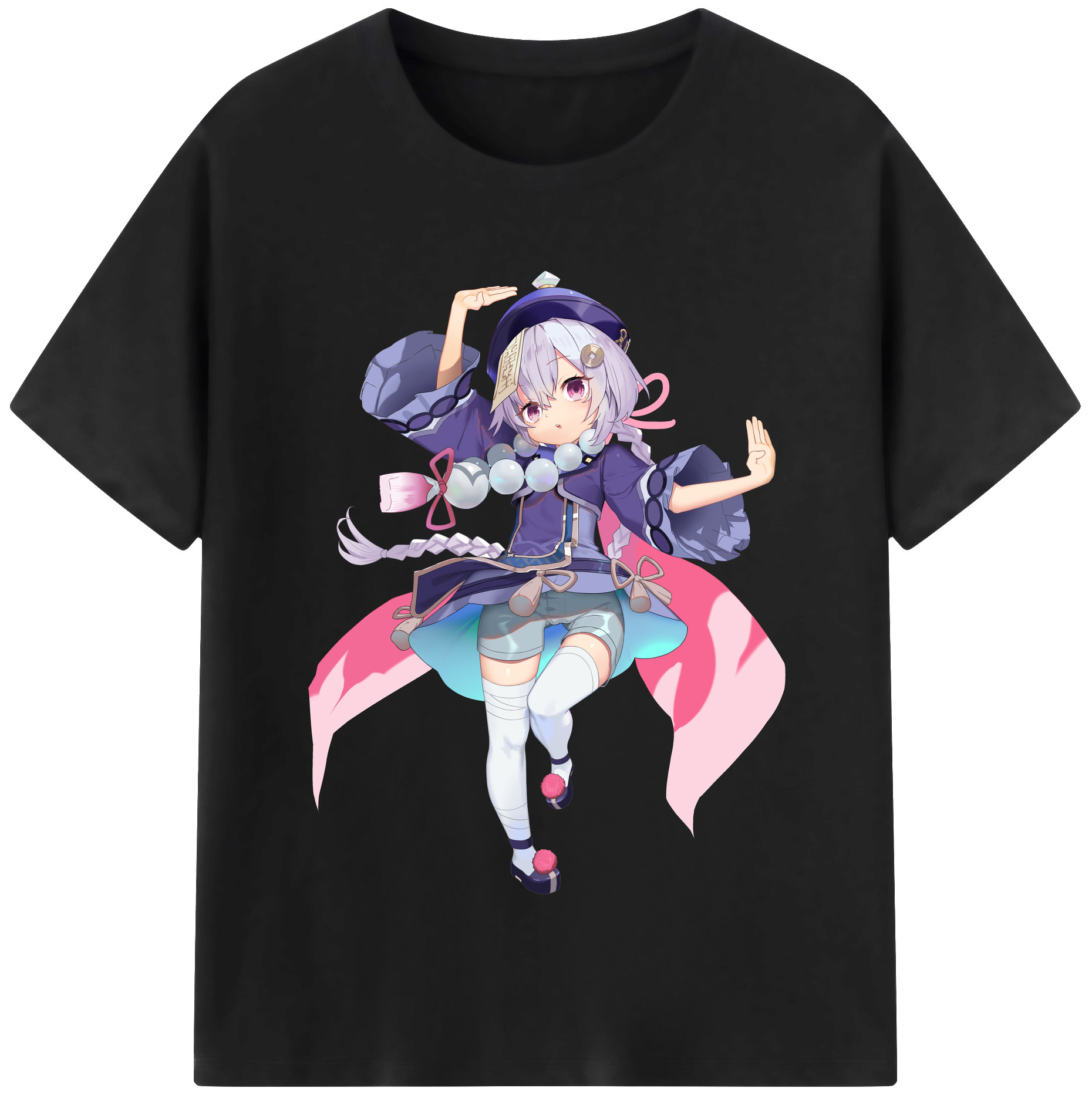 げんし神 七七 なな  genshin Nana レディースカジュアルプリントTシャツ（綿100％）
