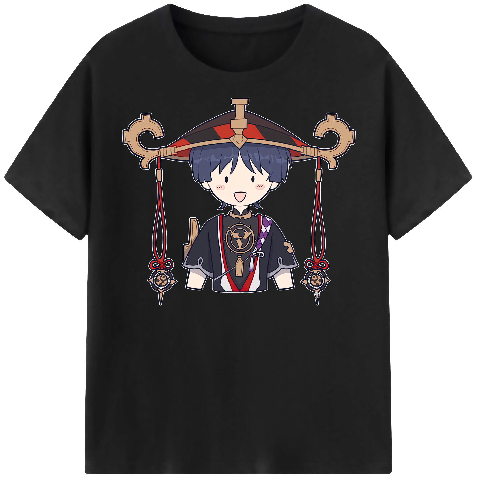 げんし神 さんペい genshin Sanpei レディースカジュアルプリントTシャツ（綿100％）