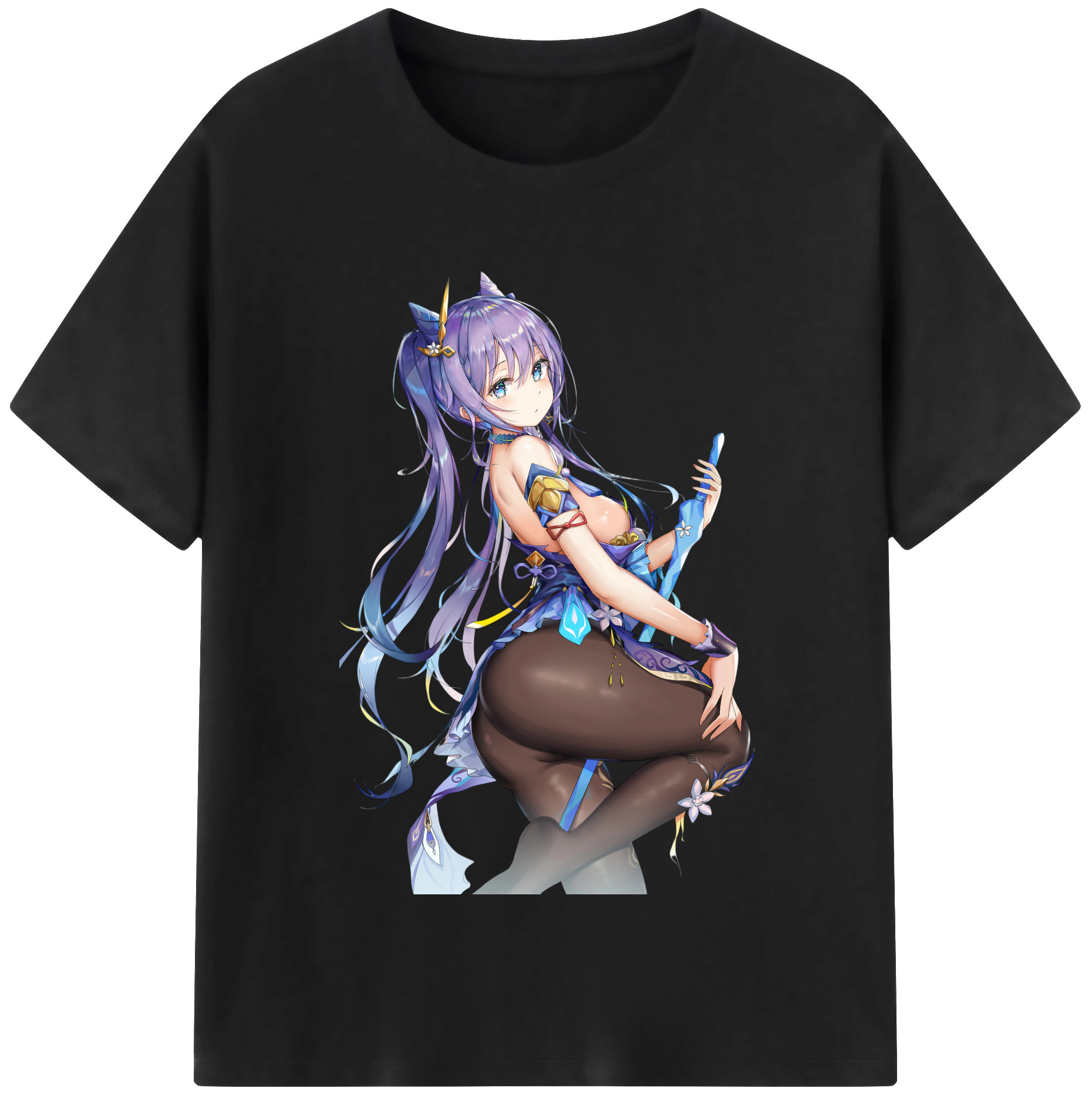 げんし神 刻晴 こくせい genshin Kokusei レディースカジュアルプリントTシャツ（綿100％）