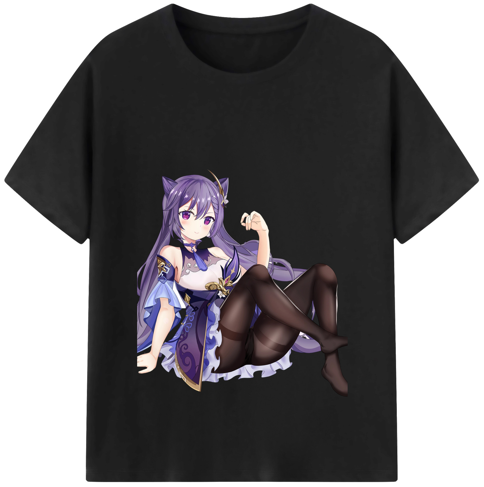 げんし神 刻晴 こくせい genshin Kokusei レディースカジュアルプリントTシャツ（綿100％）