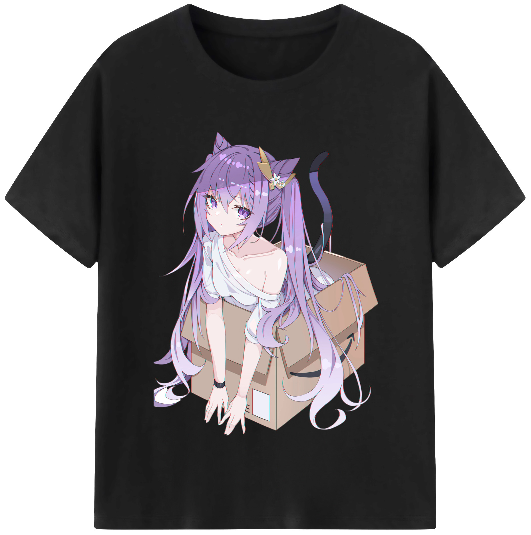 げんし神 刻晴 こくせい genshin Kokusei レディースカジュアルプリントTシャツ（綿100％）