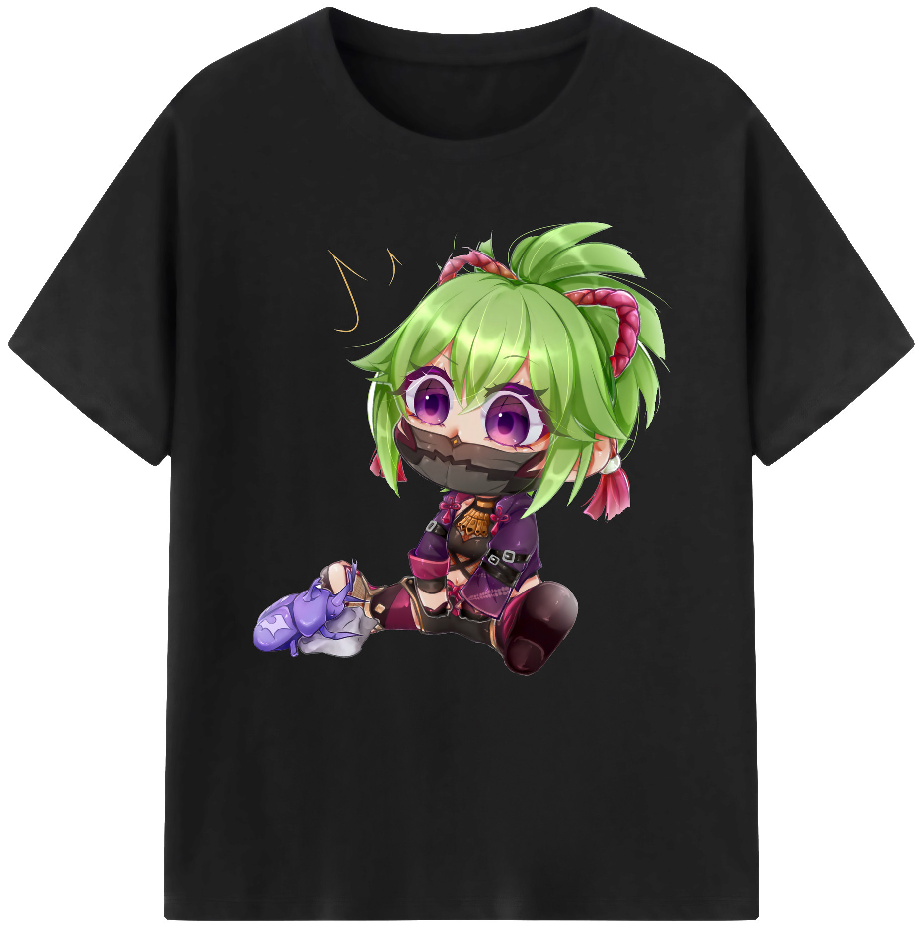 げんし神  久岐忍 くき しのぶ genshin Kuki Shinobu レディースカジュアルプリントTシャツ（綿100％）