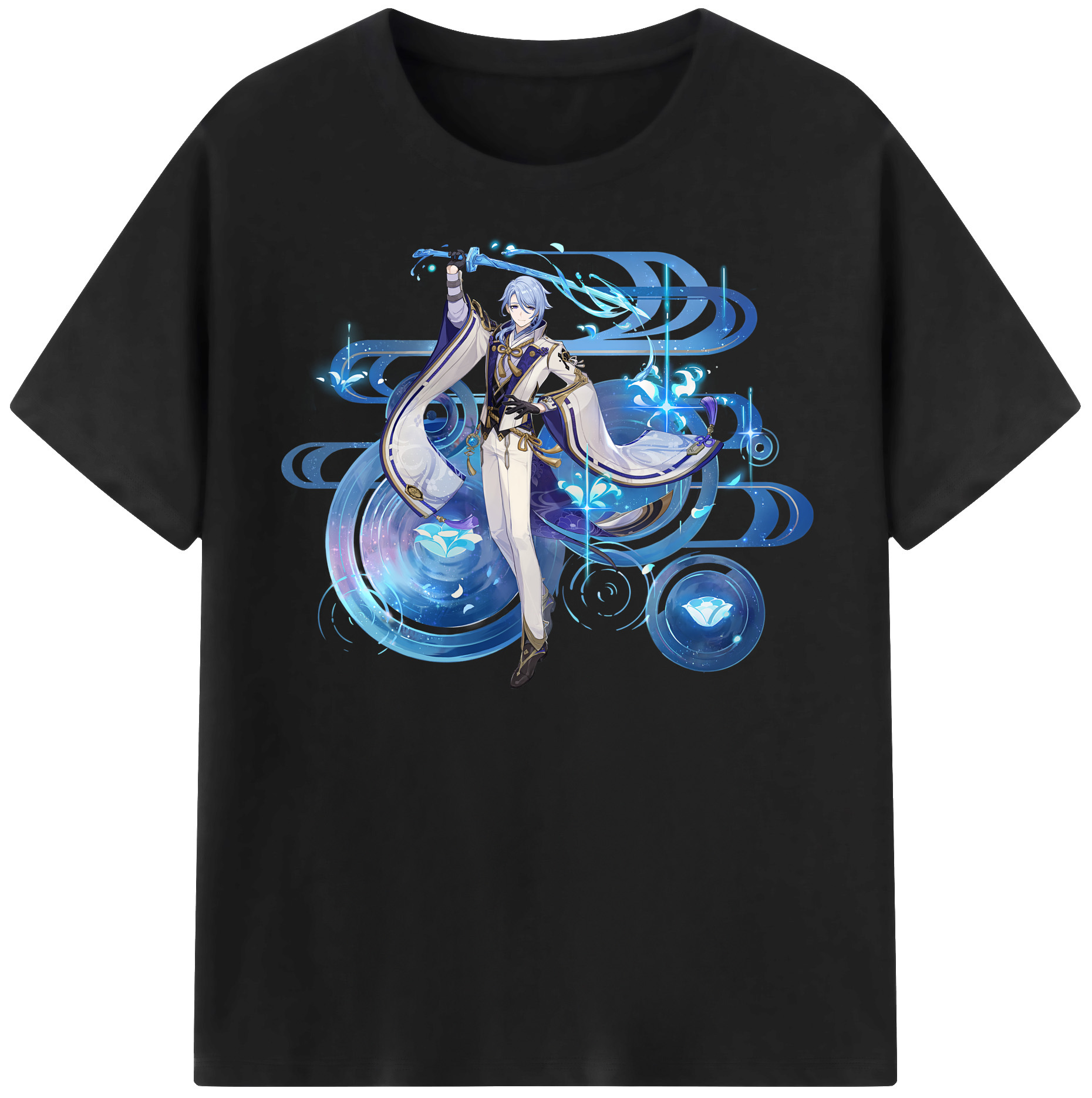 げんし神 神里綾人 かみさとあやと genshin Kamisato Ayato レディースカジュアルプリントTシャツ（綿100％）