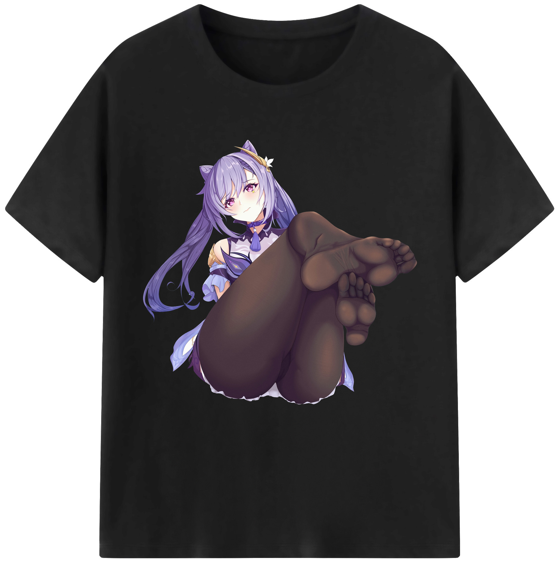 げんし神 刻晴 こくせい genshin Kokusei レディースカジュアルプリントTシャツ（綿100％）