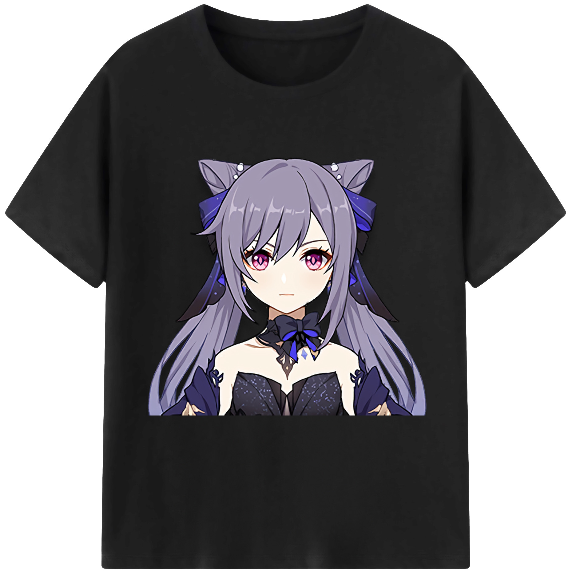 げんし神 刻晴 こくせい genshin Kokusei レディースカジュアルプリントTシャツ（綿100％）