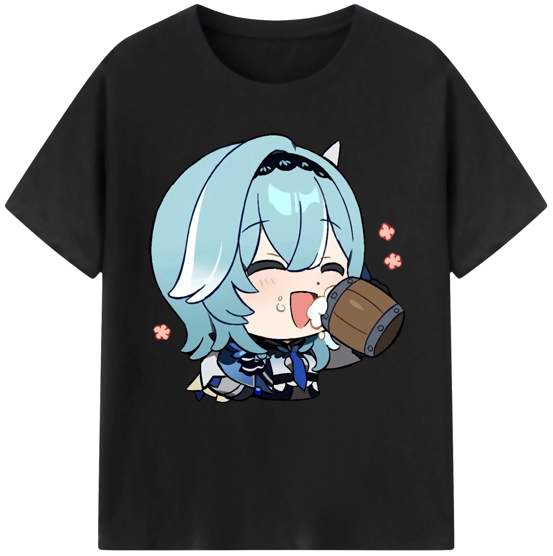 げんし神 优菈 ゆうら genshin Yūra レディースカジュアルプリントTシャツ（綿100％）