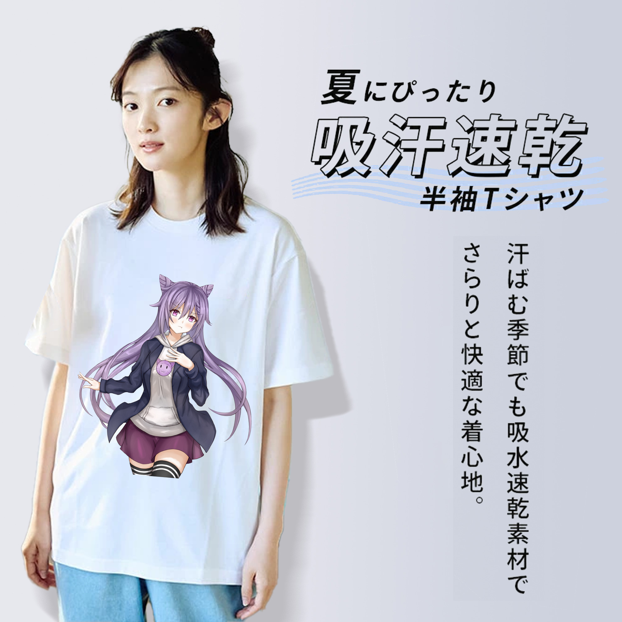 げんし神 刻晴 こくせい genshin Kokusei レディースカジュアルプリントTシャツ（綿100％）