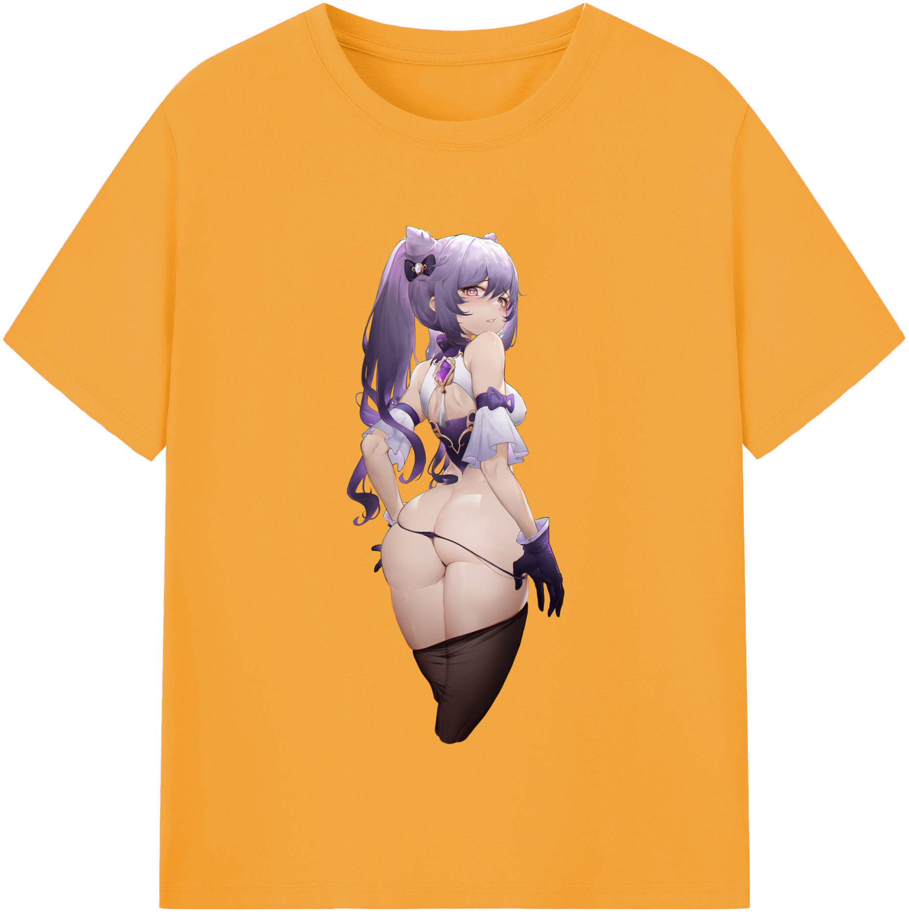 げんし神 刻晴 こくせい genshin Kokusei レディースカジュアルプリントTシャツ（綿100％）