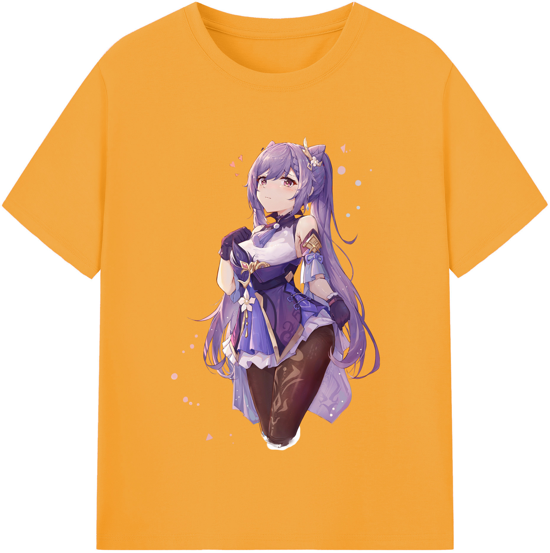 げんし神 刻晴 こくせい genshin Kokusei レディースカジュアルプリントTシャツ（綿100％）