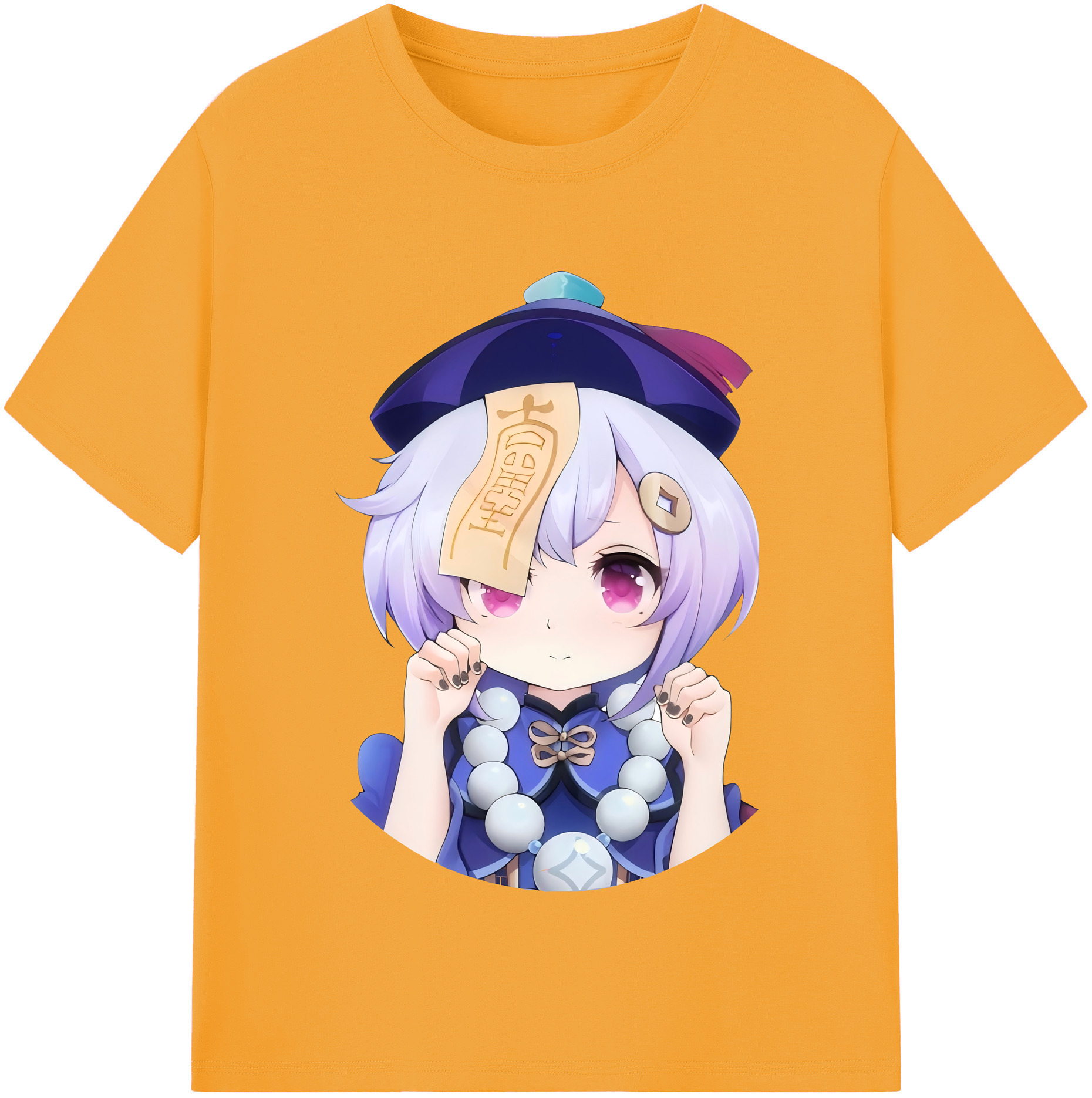 げんし神 七七 なな  genshin Nana レディースカジュアルプリントTシャツ（綿100％）