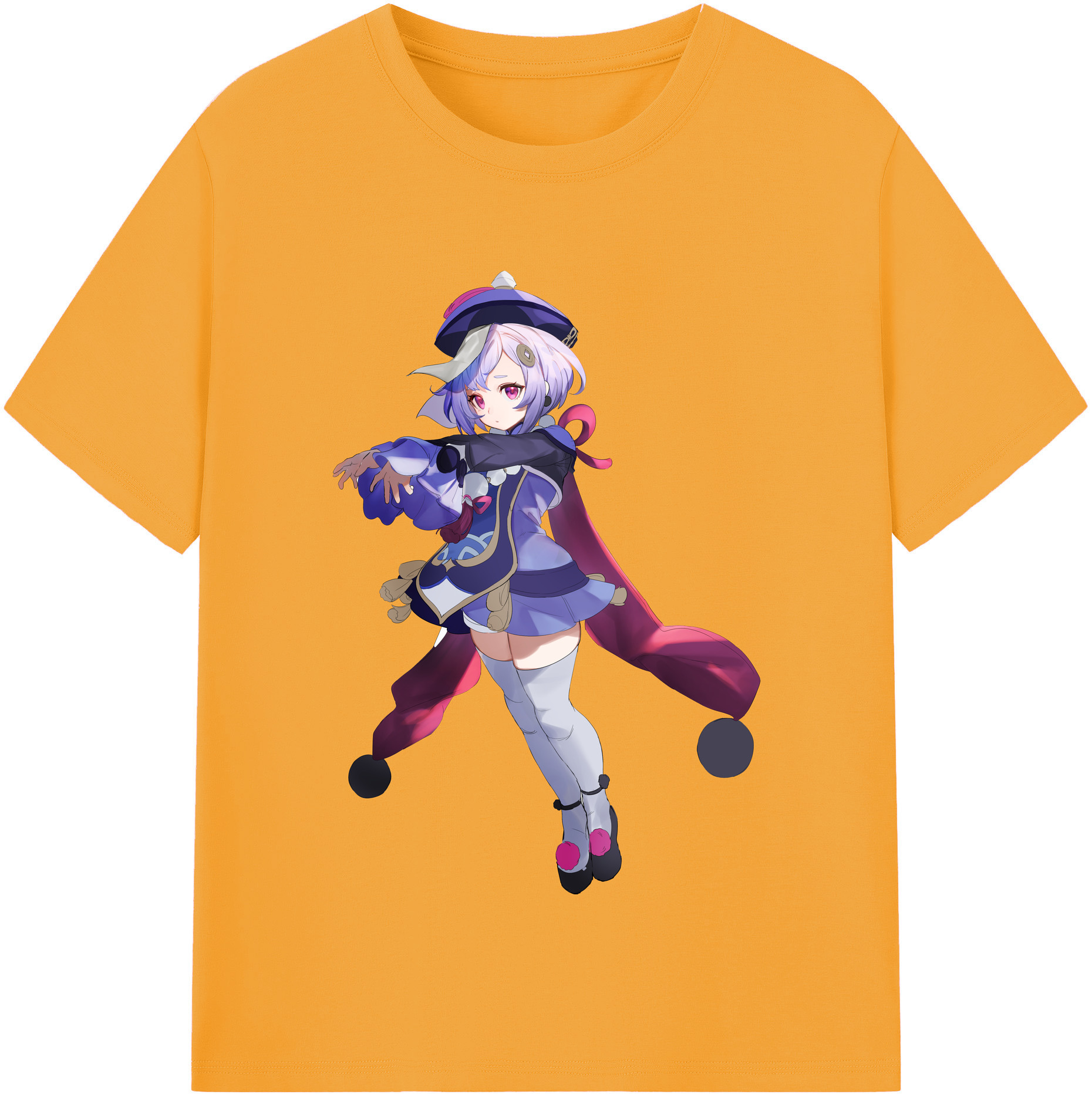 げんし神 七七 なな  genshin Nana レディースカジュアルプリントTシャツ（綿100％）