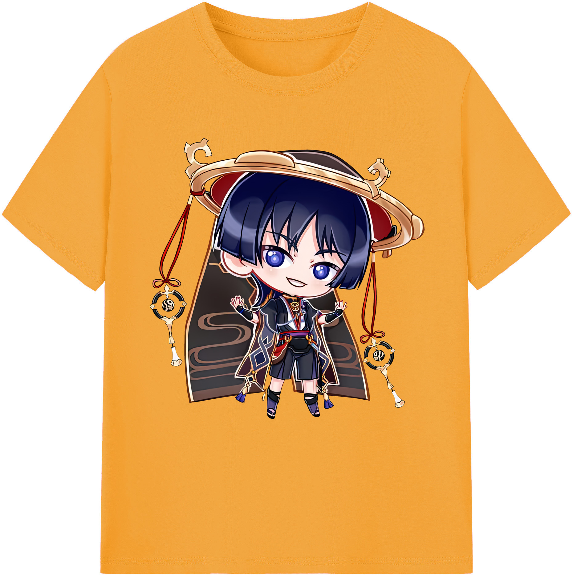 げんし神 さんペい genshin Sanpei レディースカジュアルプリントTシャツ（綿100％）