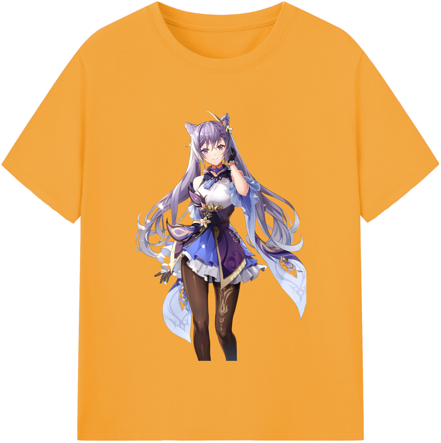 げんし神 刻晴 こくせい genshin Kokusei レディースカジュアルプリントTシャツ（綿100％）