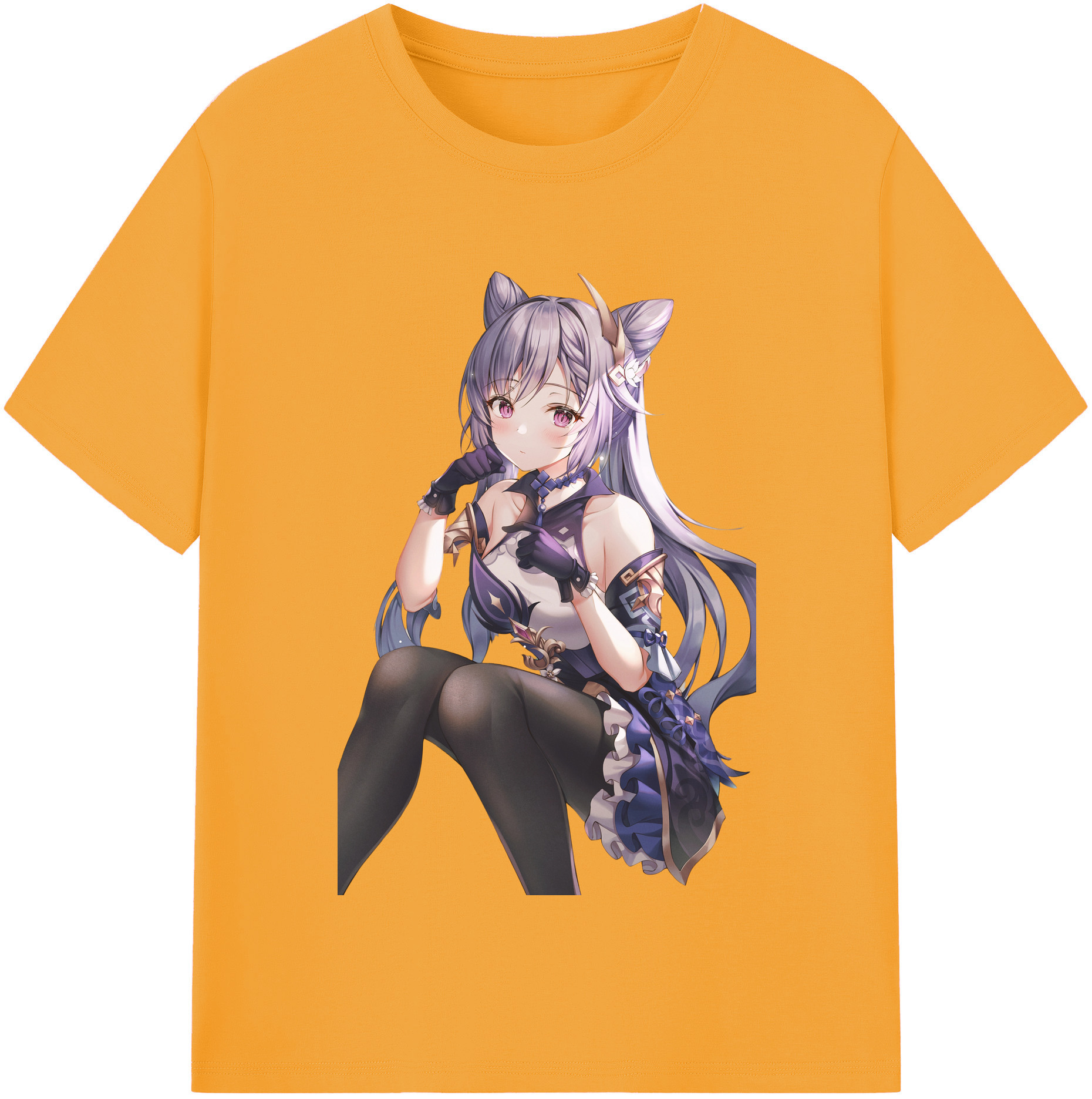 げんし神 刻晴 こくせい genshin Kokusei レディースカジュアルプリントTシャツ（綿100％）