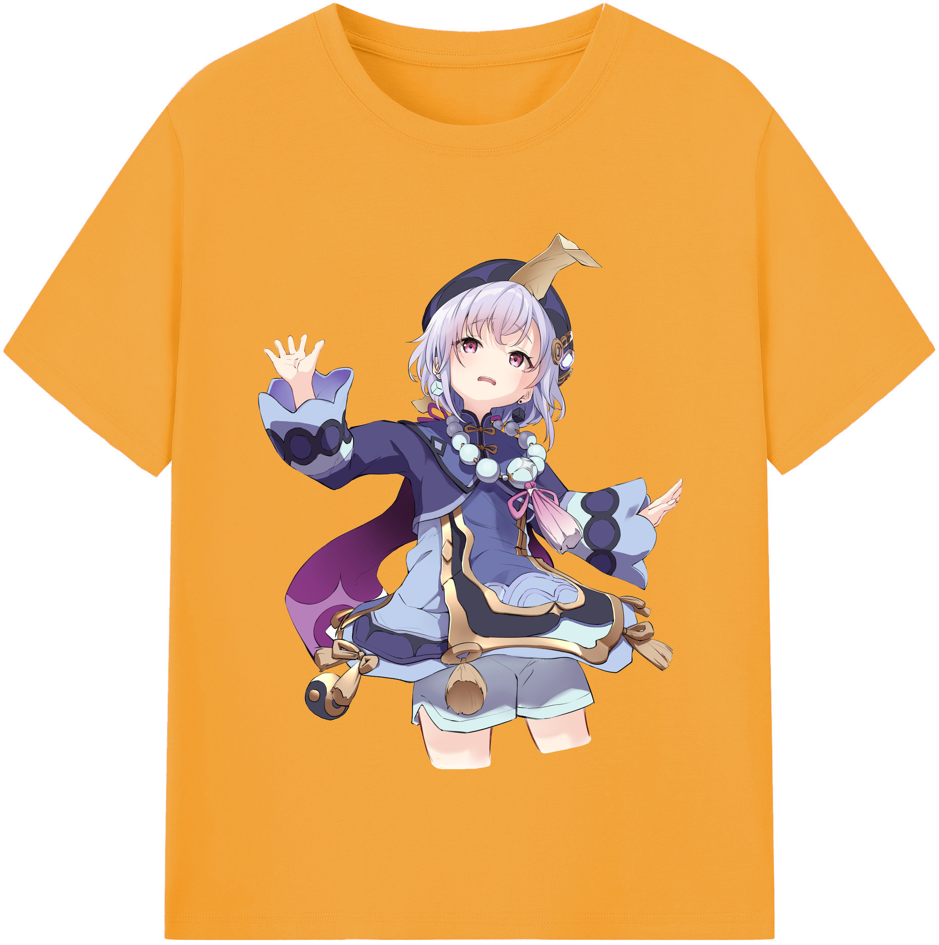 げんし神 七七 なな  genshin Nana レディースカジュアルプリントTシャツ（綿100％）