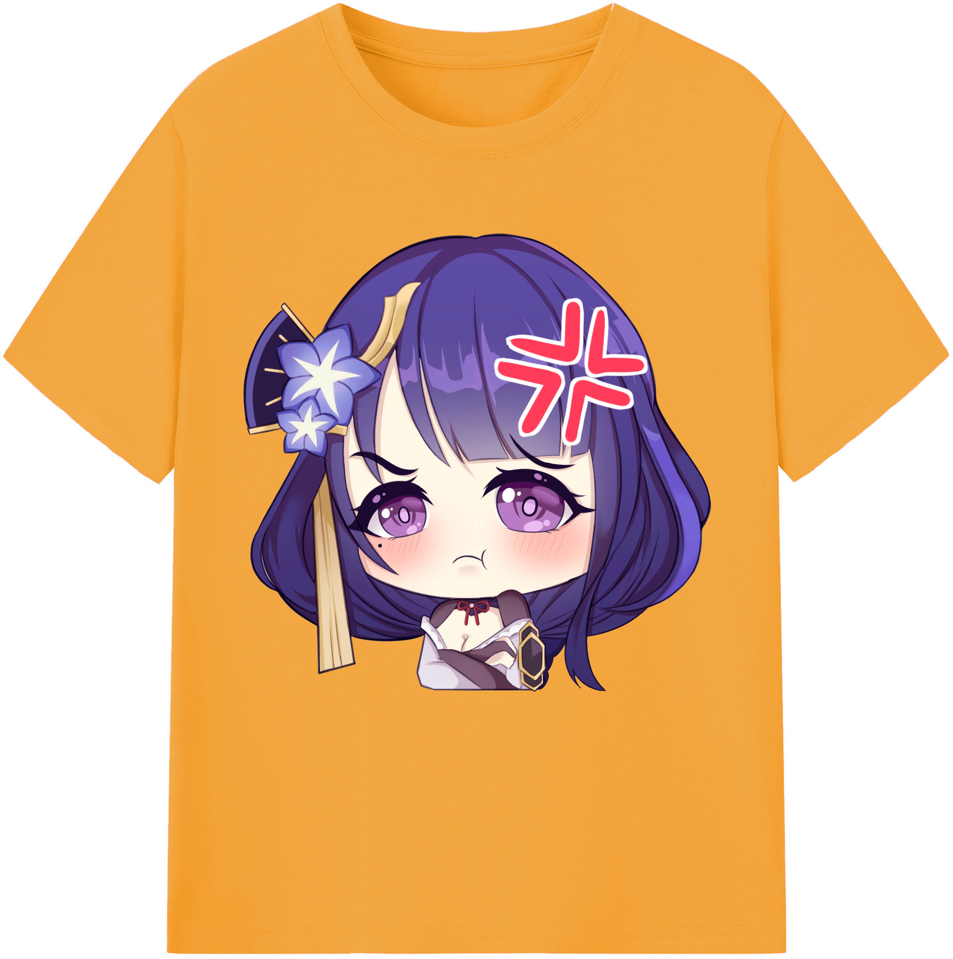 げんし神 雷電将軍 らいでんしょうぐん genshin Raiden Shogun レディースカジュアルプリントTシャツ（綿100％）