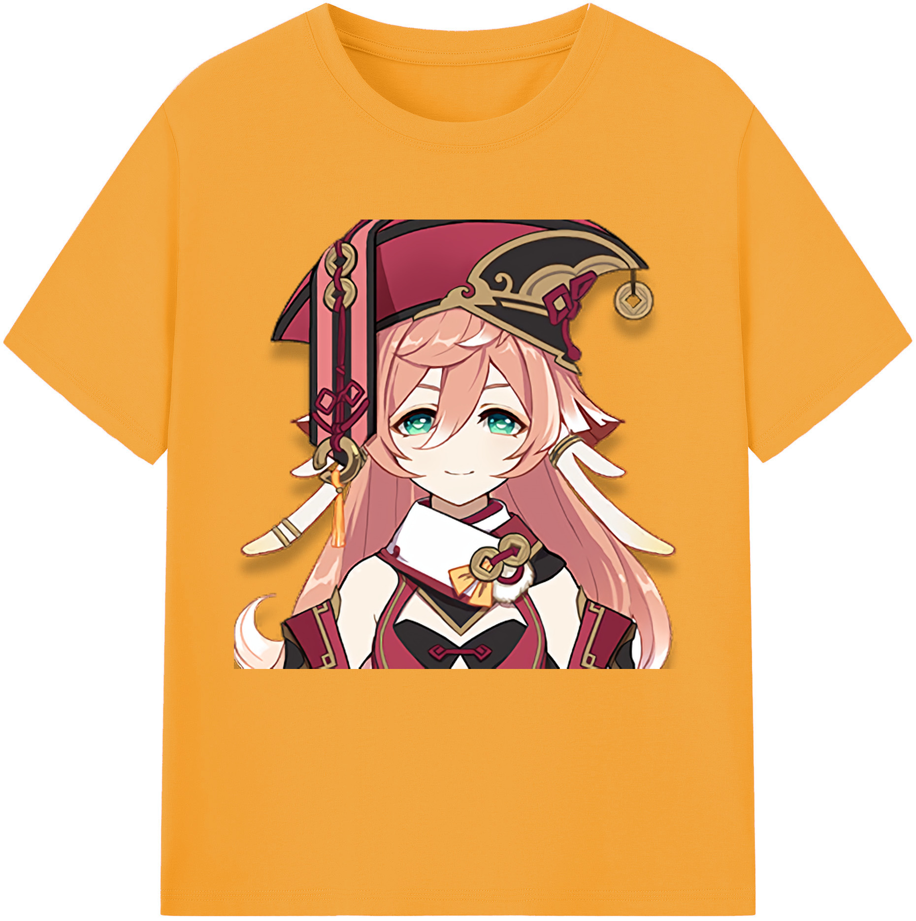 げんし神 ヤンフェイ genshin Yanfei レディースカジュアルプリントTシャツ（綿100％）