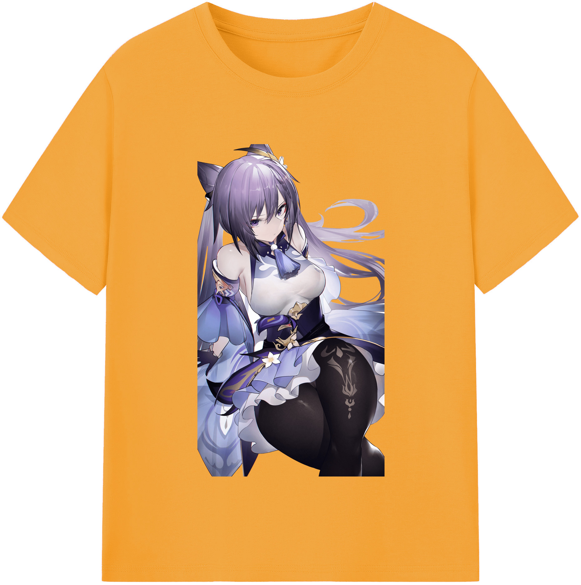 げんし神 刻晴 こくせい genshin Kokusei レディースカジュアルプリントTシャツ（綿100％）