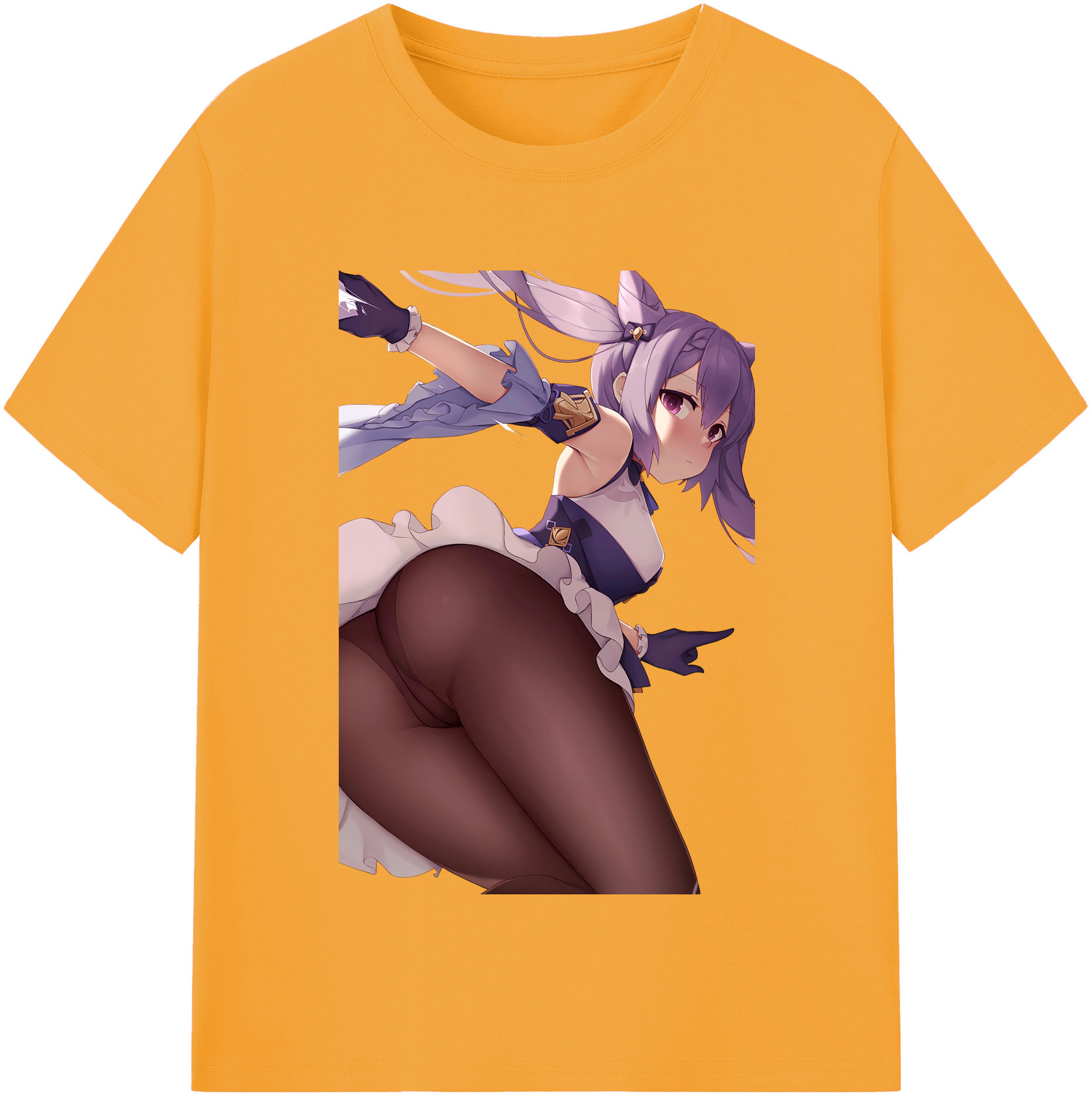 げんし神 刻晴 こくせい genshin Kokusei レディースカジュアルプリントTシャツ（綿100％）