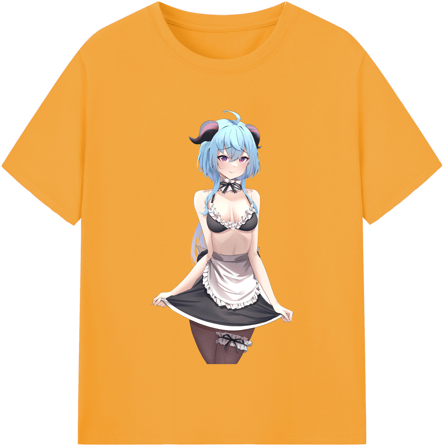 げんし神 甘雨 かんう genshin Ganyu レディースカジュアルプリントTシャツ（綿100％）