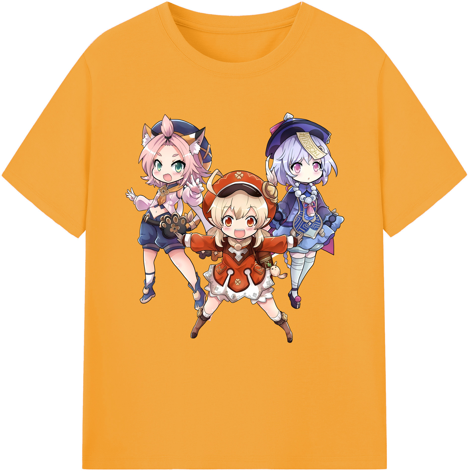 げんし神 七七 なな  genshin Nana レディースカジュアルプリントTシャツ（綿100％）