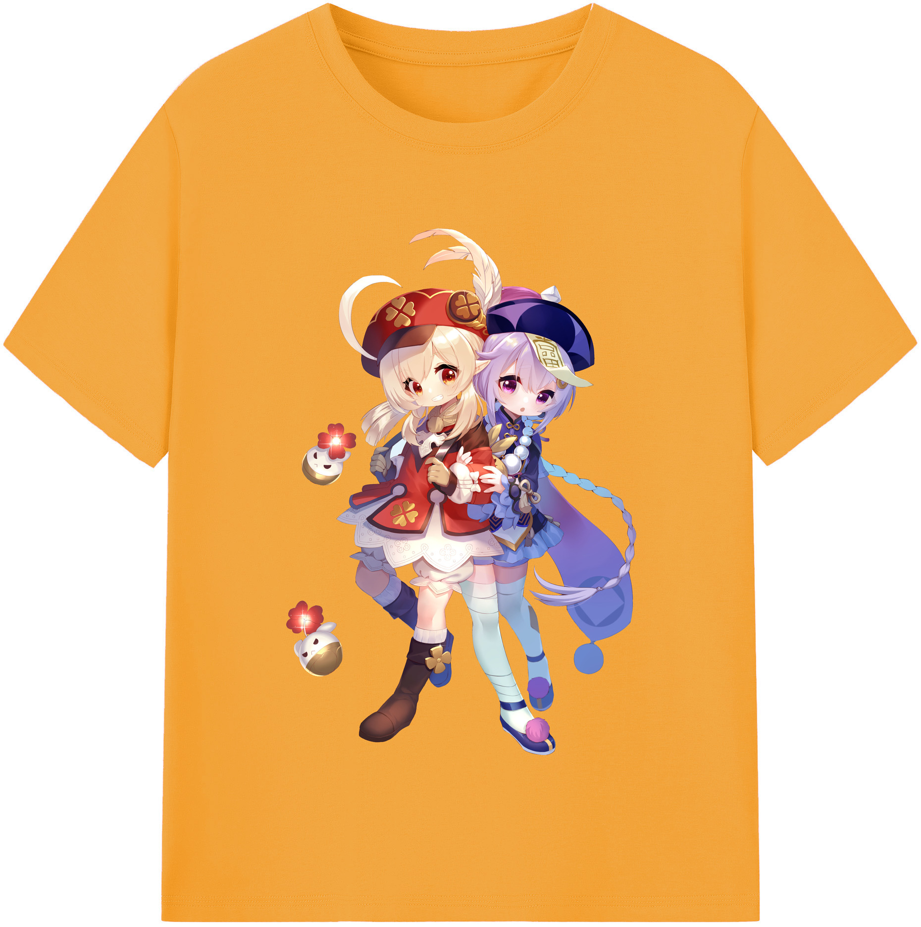 げんし神 七七 なな  genshin Nana レディースカジュアルプリントTシャツ（綿100％）