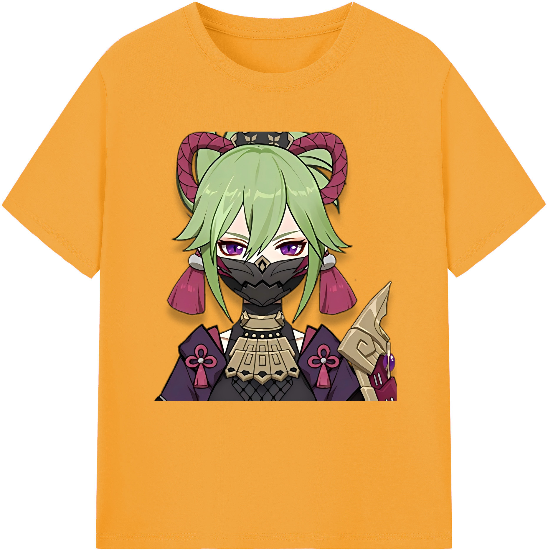 げんし神  久岐忍 くき しのぶ genshin Kuki Shinobu レディースカジュアルプリントTシャツ（綿100％）