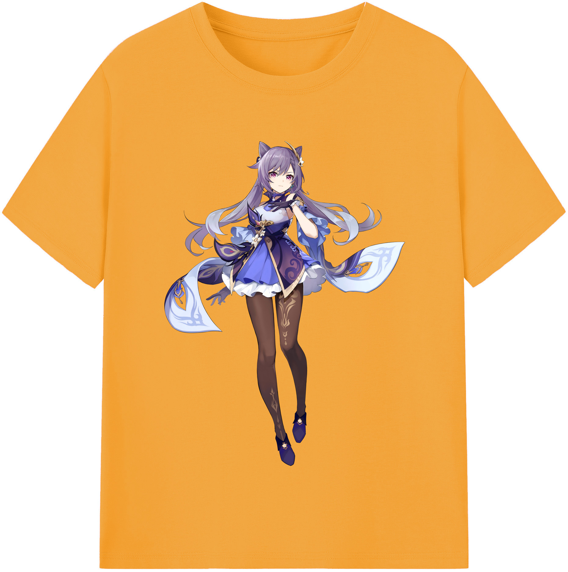 げんし神 刻晴 こくせい genshin Kokusei レディースカジュアルプリントTシャツ（綿100％）