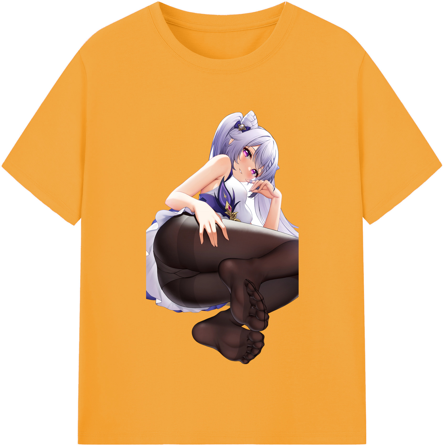 げんし神 刻晴 こくせい genshin Kokusei レディースカジュアルプリントTシャツ（綿100％）