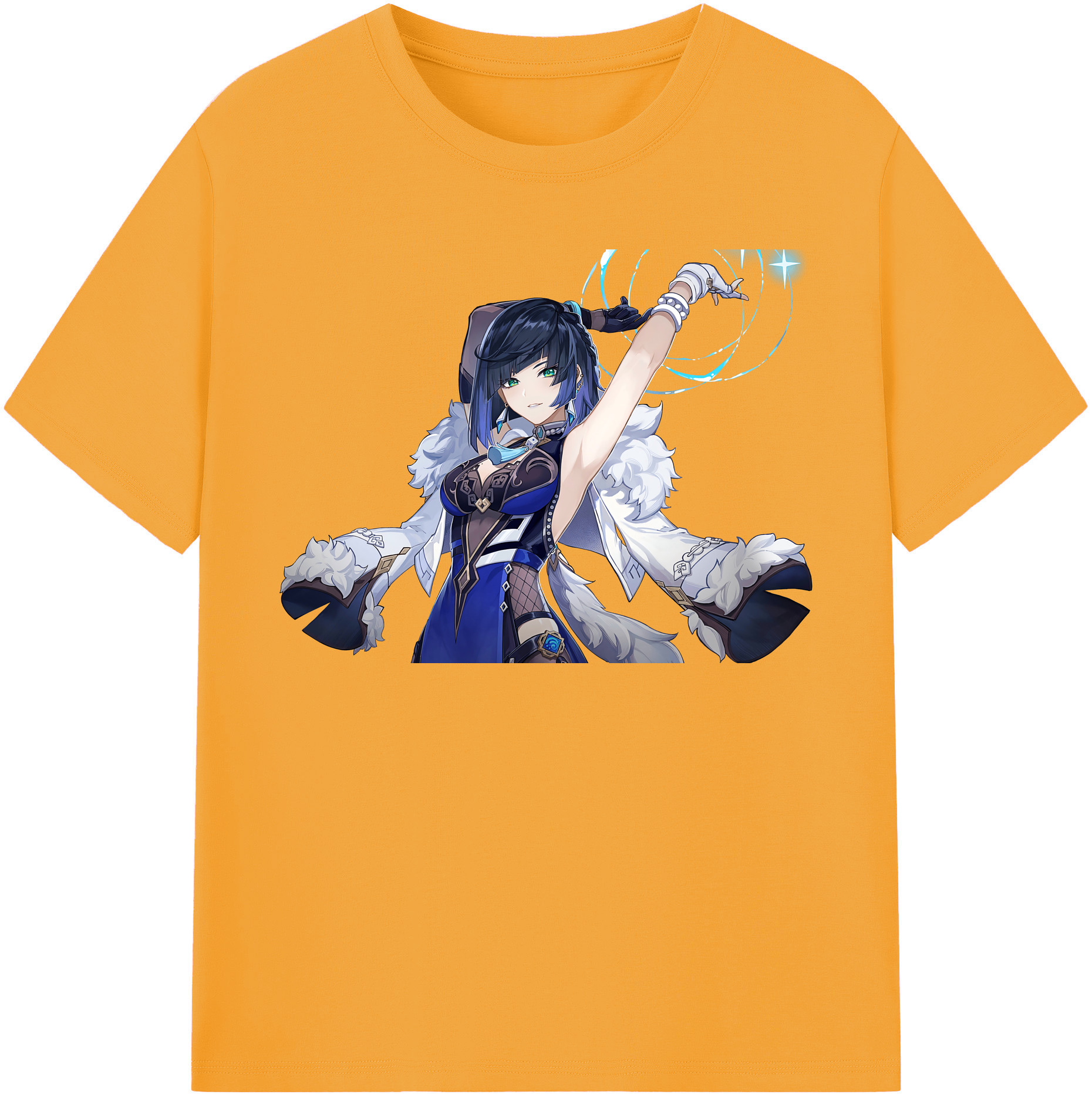 げんし神 夜兰 やらん genshin Yaran レディースカジュアルプリントTシャツ（綿100％）
