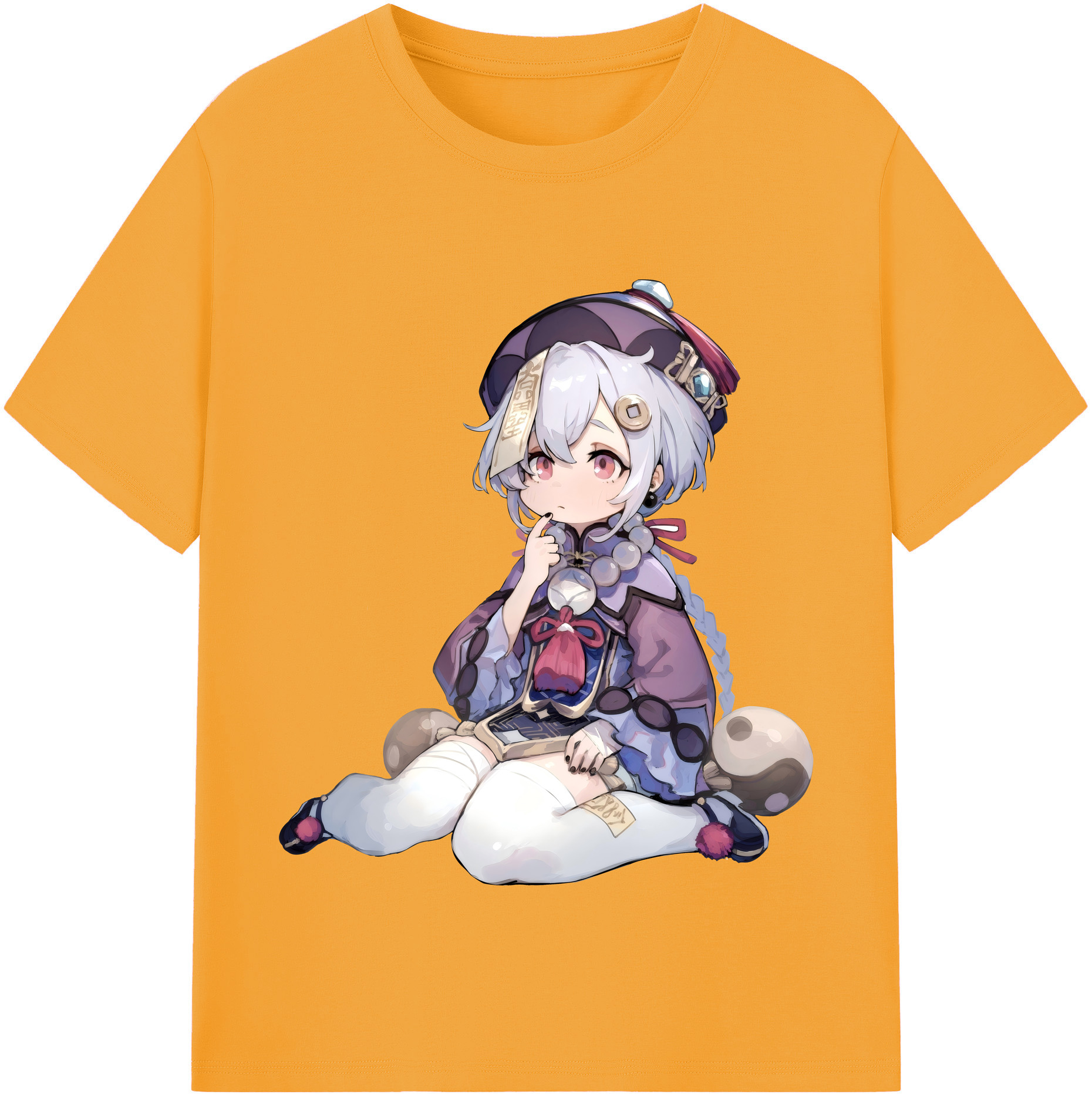 げんし神 七七 なな  genshin Nana レディースカジュアルプリントTシャツ（綿100％）