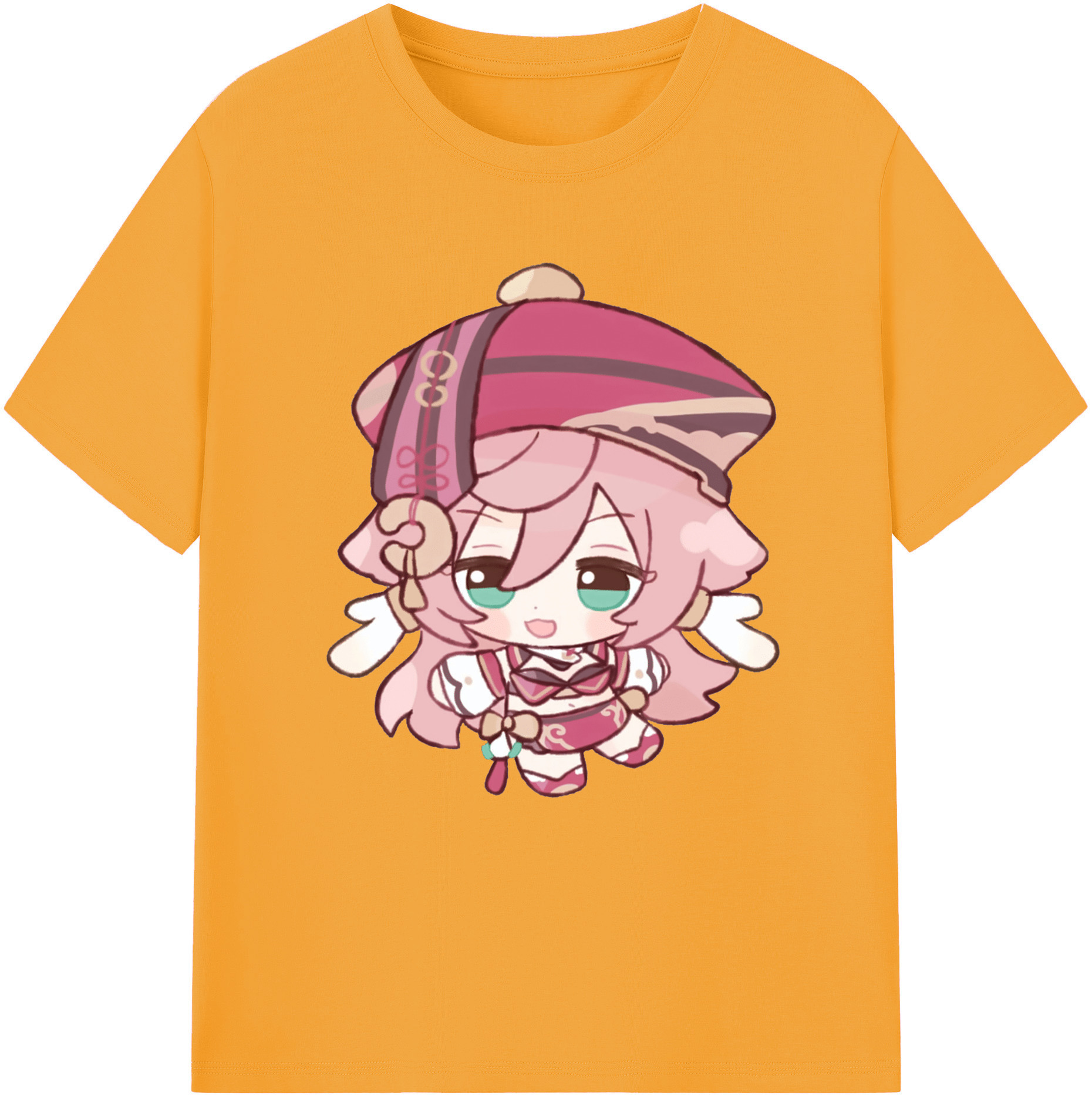 げんし神 ヤンフェイ genshin Yanfei レディースカジュアルプリントTシャツ（綿100％）