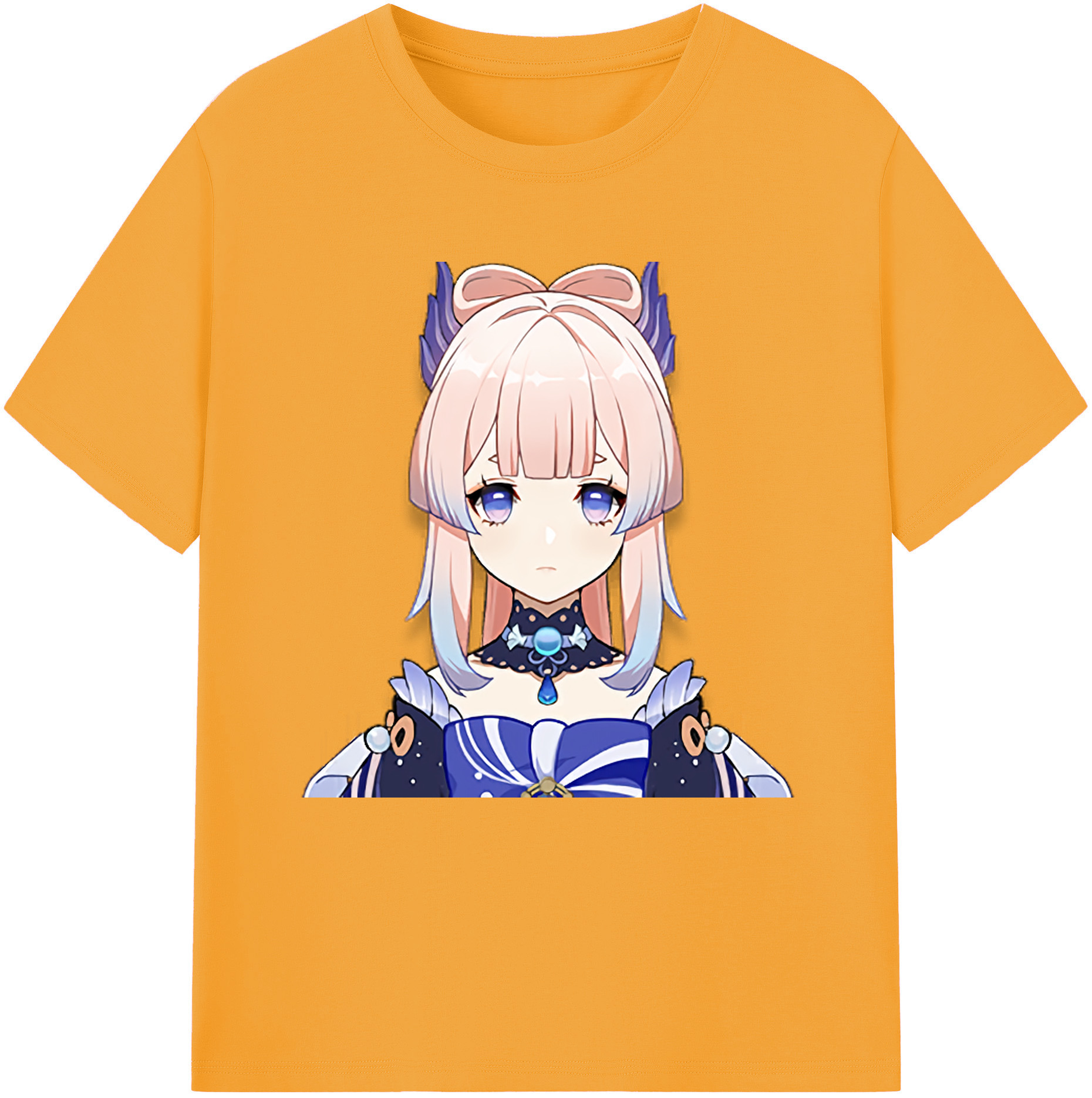 げんし神 珊瑚宮心海 サンゴノミヤ・ココミ genshin Sangonomiya Kokomi レディースカジュアルプリントTシャツ（綿100％）