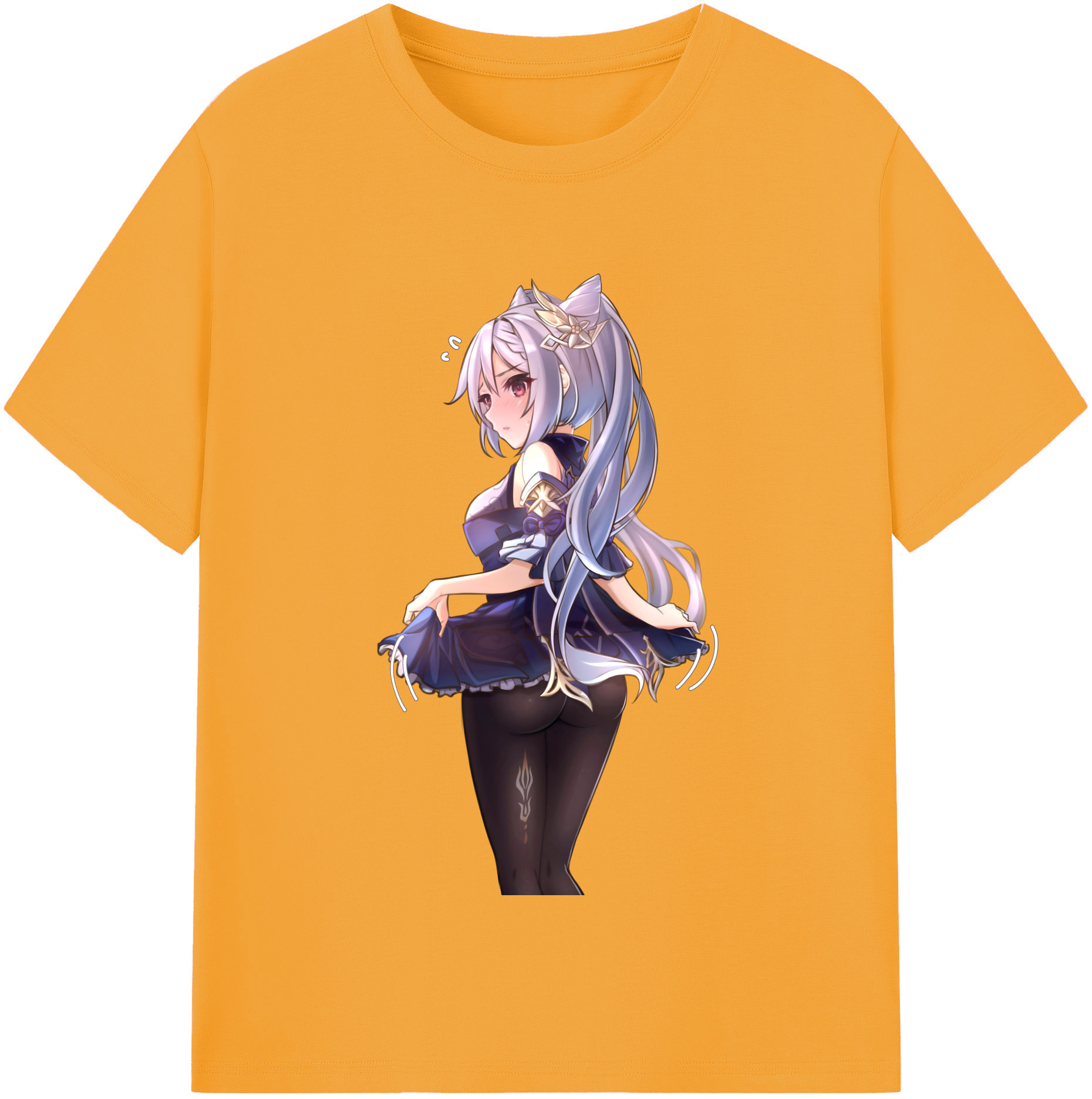 げんし神 刻晴 こくせい genshin Kokusei レディースカジュアルプリントTシャツ（綿100％）