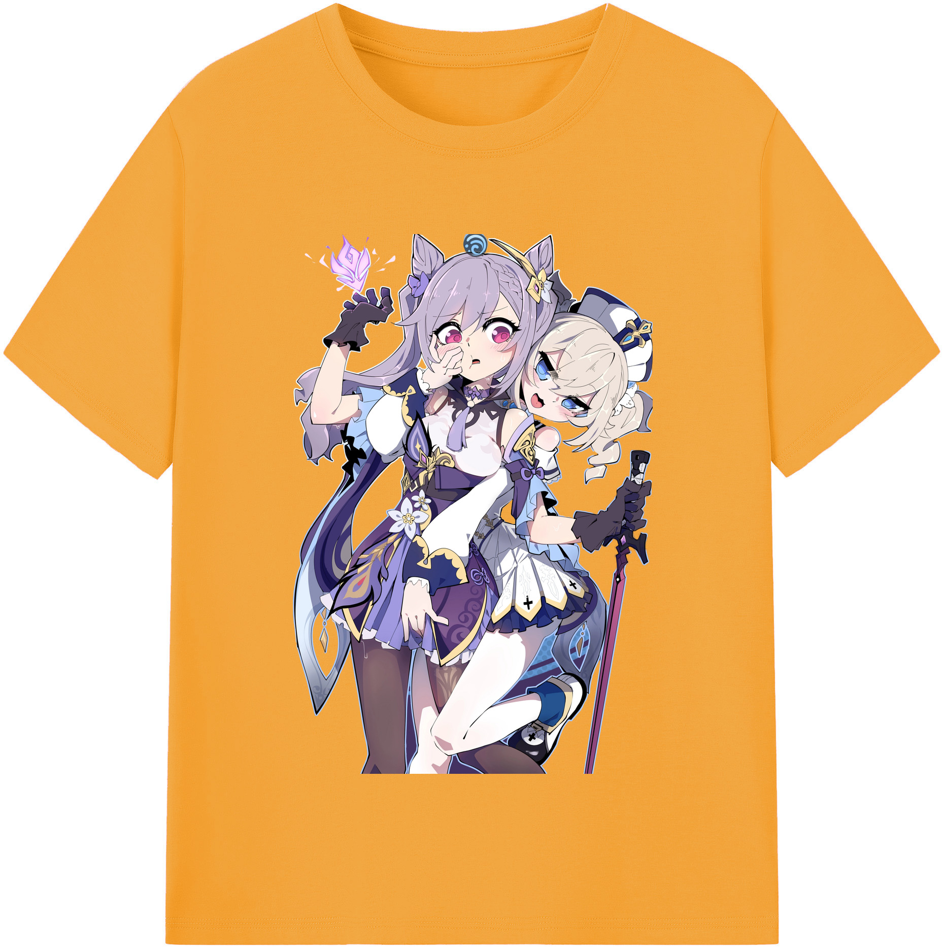 げんし神 刻晴 こくせい genshin Kokusei レディースカジュアルプリントTシャツ（綿100％）