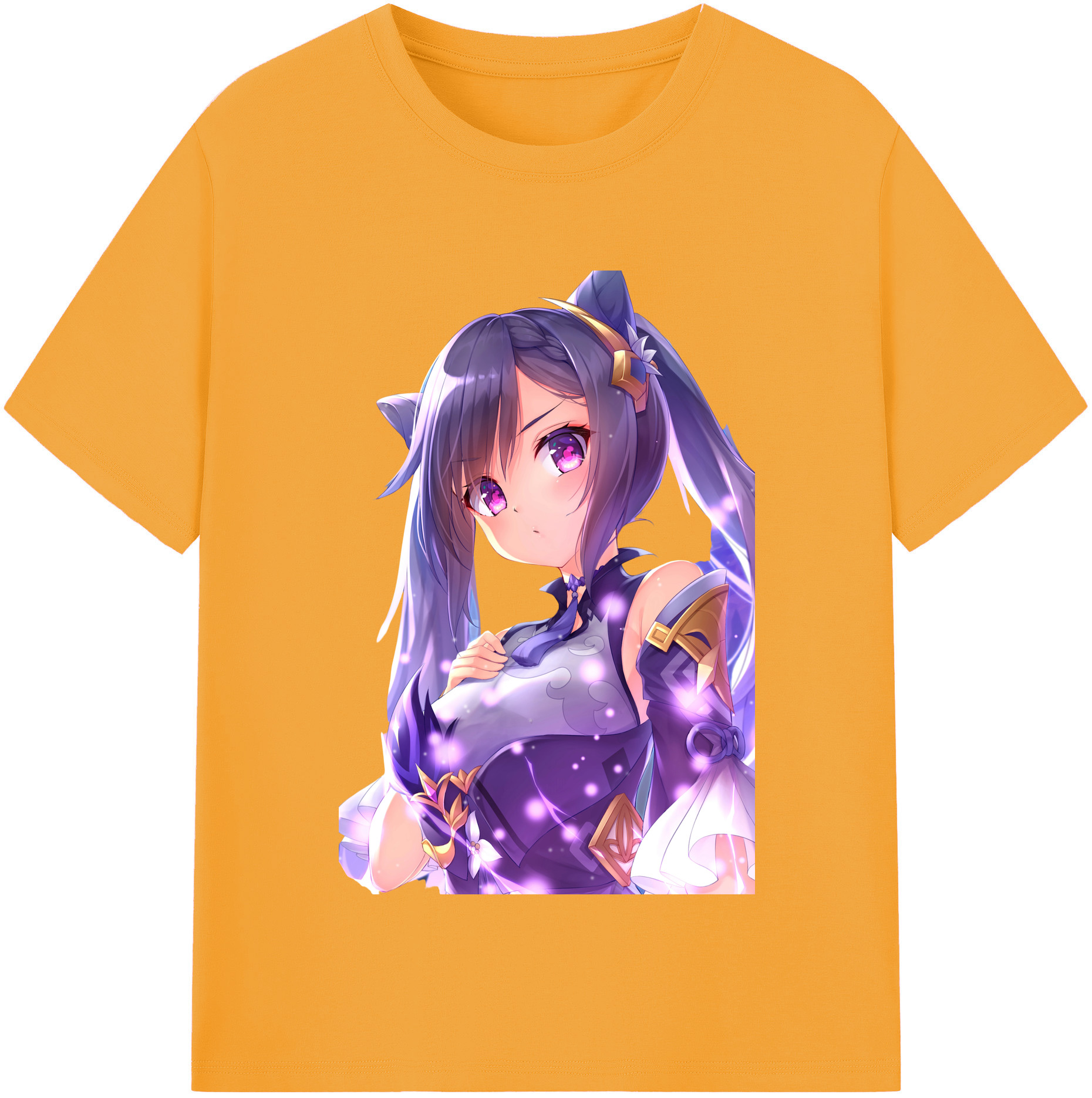 げんし神 刻晴 こくせい genshin Kokusei レディースカジュアルプリントTシャツ（綿100％）