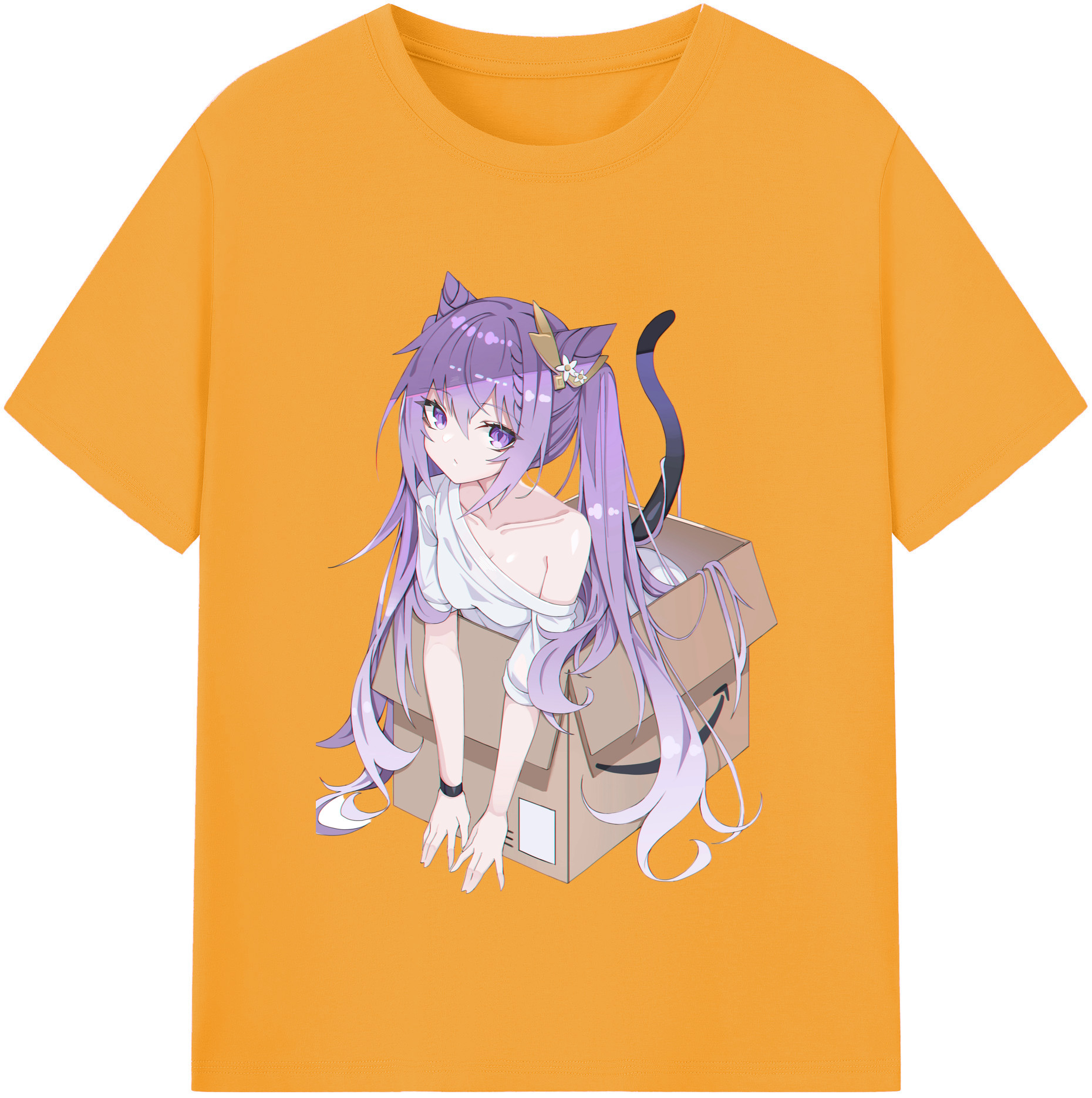 げんし神 刻晴 こくせい genshin Kokusei レディースカジュアルプリントTシャツ（綿100％）