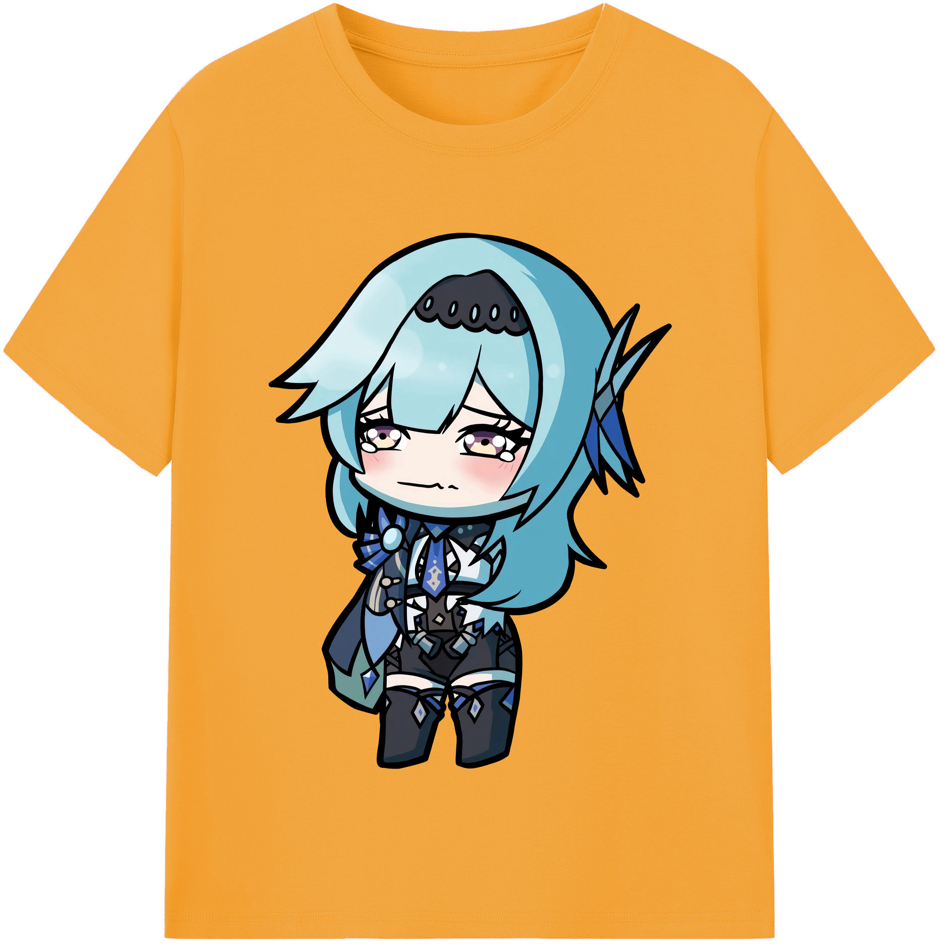 げんし神 优菈 ゆうら genshin Yūra レディースカジュアルプリントTシャツ（綿100％）