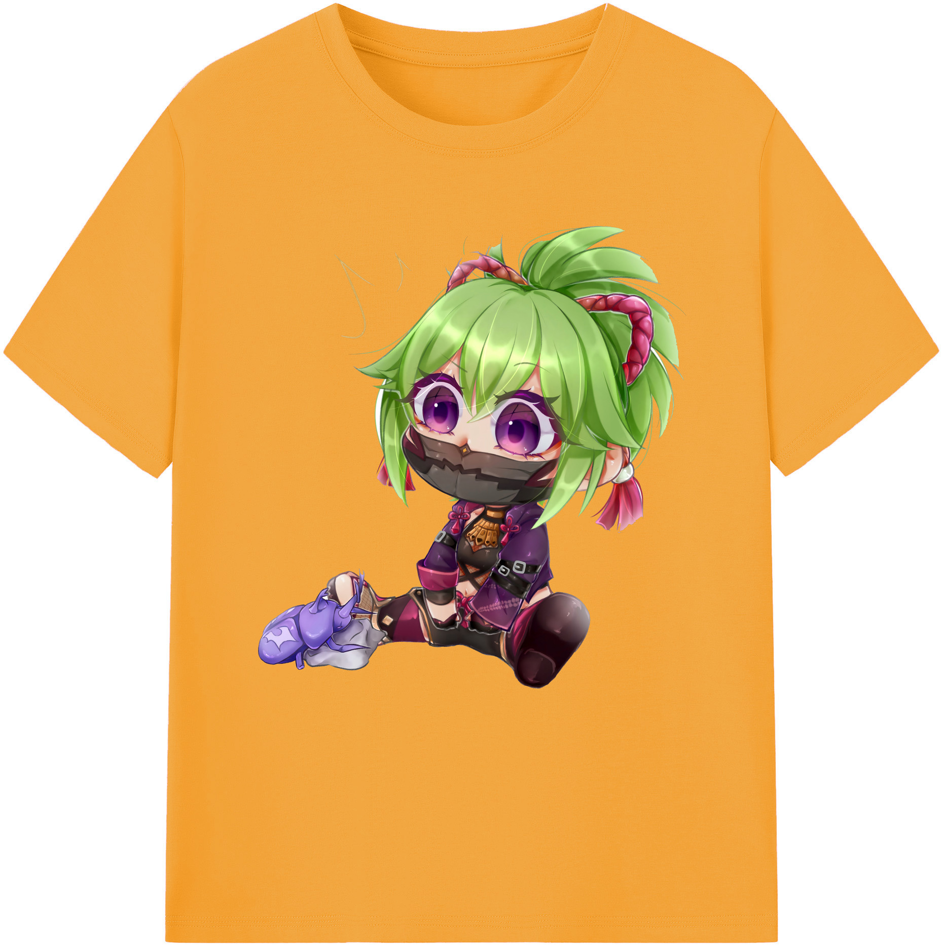 げんし神  久岐忍 くき しのぶ genshin Kuki Shinobu レディースカジュアルプリントTシャツ（綿100％）