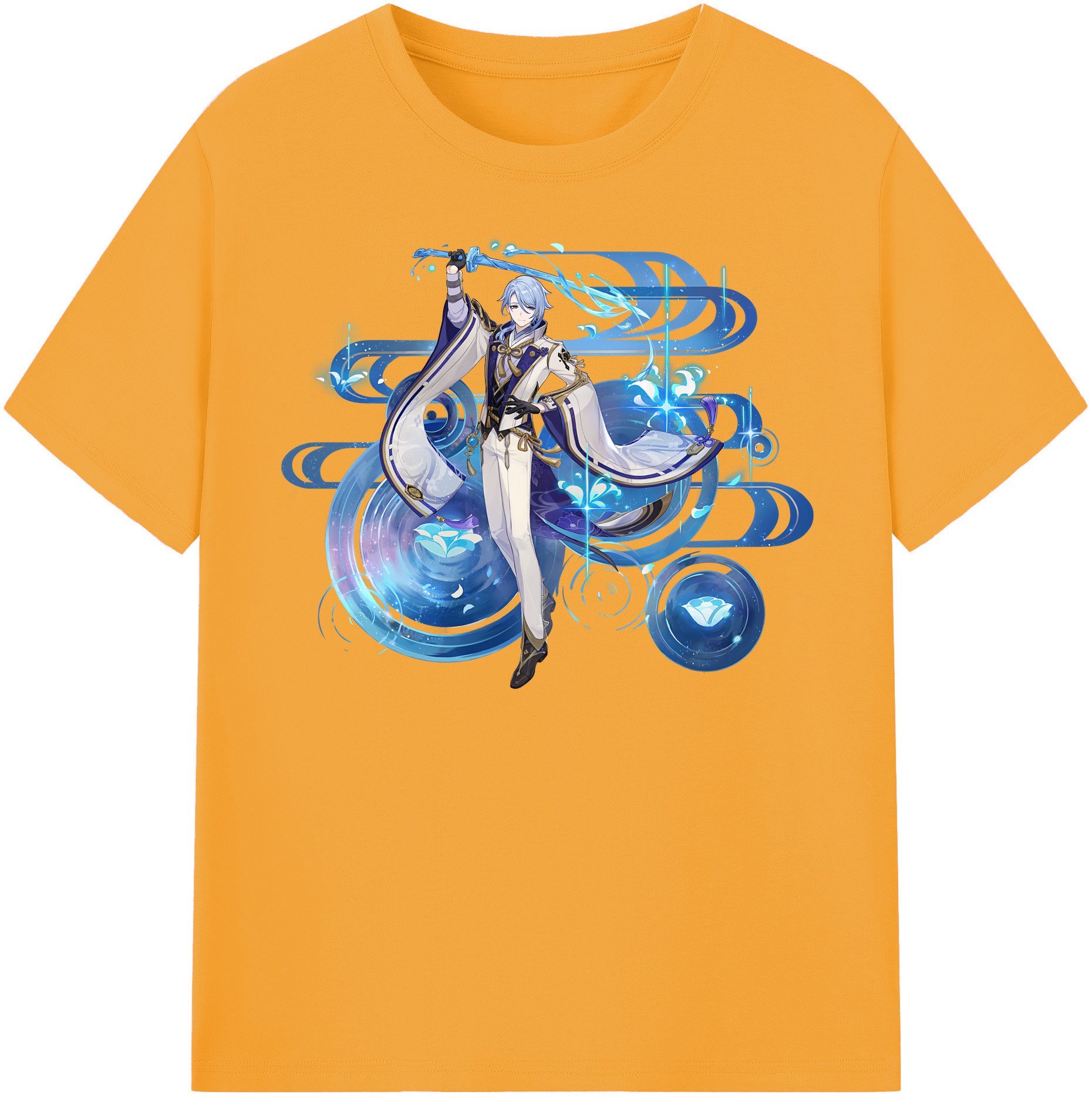 げんし神 神里綾人 かみさとあやと genshin Kamisato Ayato レディースカジュアルプリントTシャツ（綿100％）