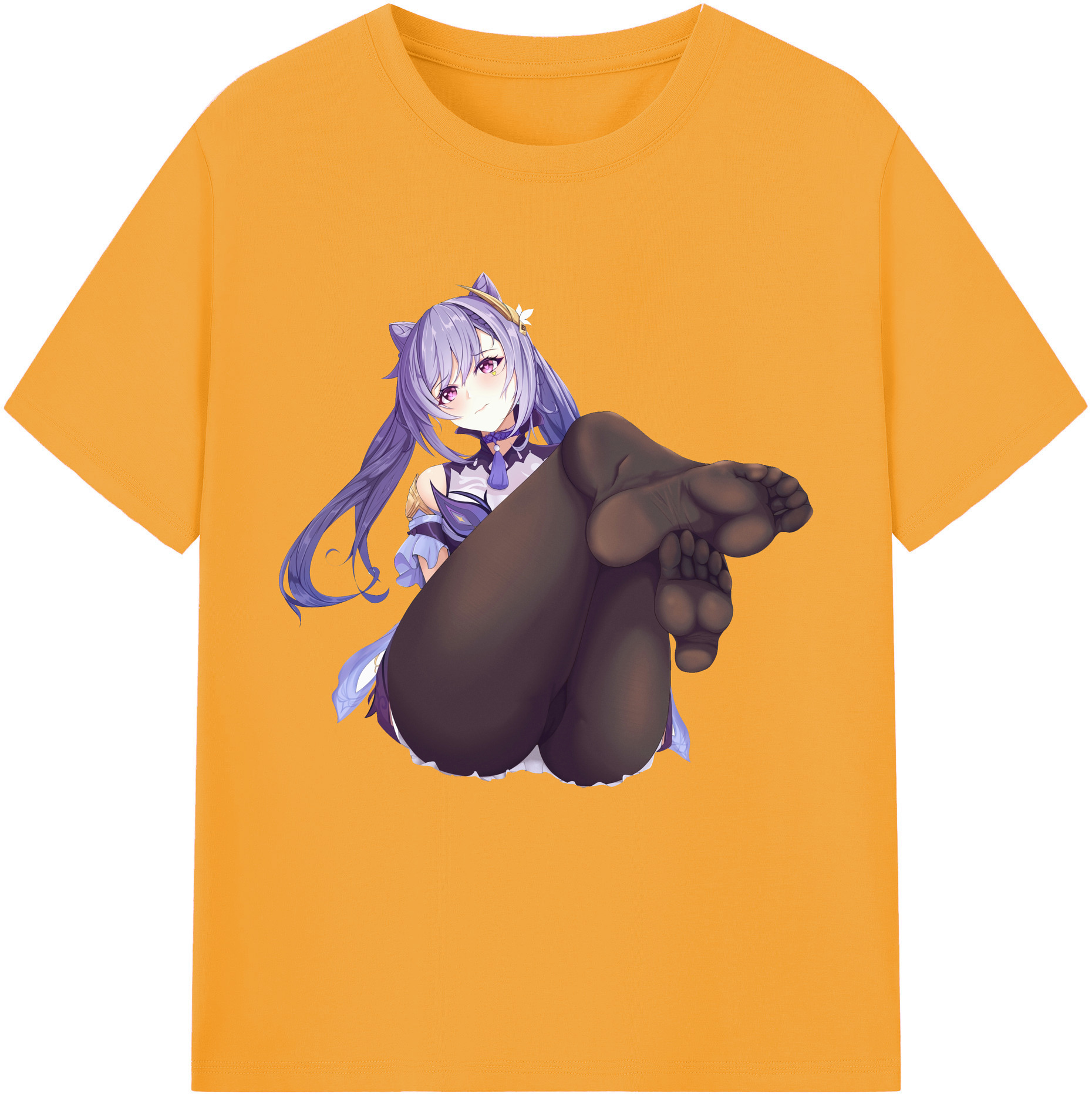 げんし神 刻晴 こくせい genshin Kokusei レディースカジュアルプリントTシャツ（綿100％）