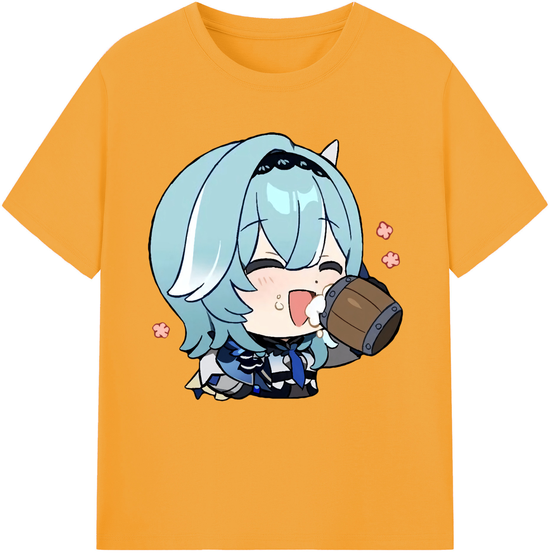げんし神 优菈 ゆうら genshin Yūra レディースカジュアルプリントTシャツ（綿100％）