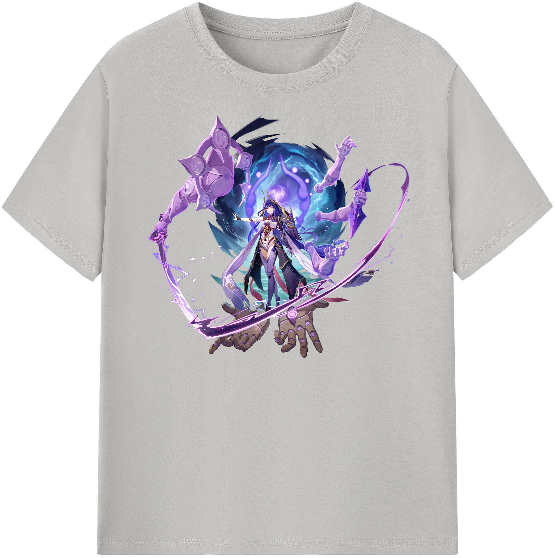 げんし神 雷電将軍 らいでんしょうぐん genshin Raiden Shogun レディースカジュアルプリントTシャツ（綿100％）
