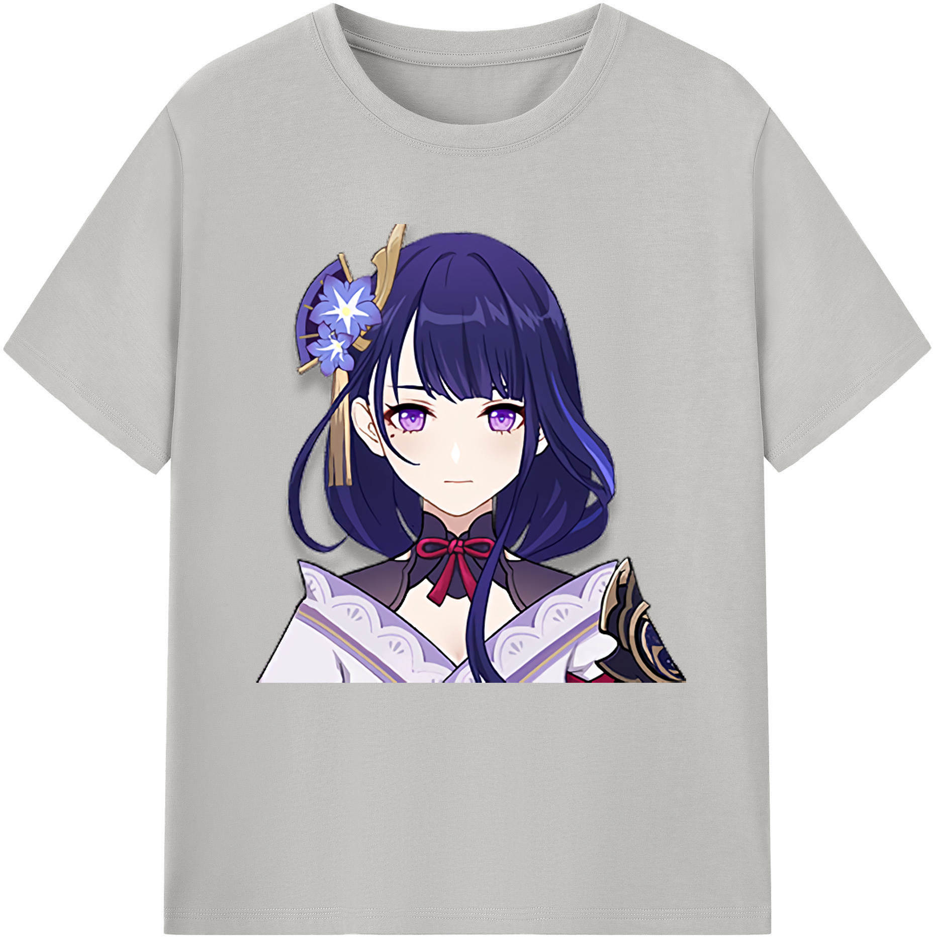 げんし神 雷電将軍 らいでんしょうぐん genshin Raiden Shogun レディースカジュアルプリントTシャツ（綿100％）