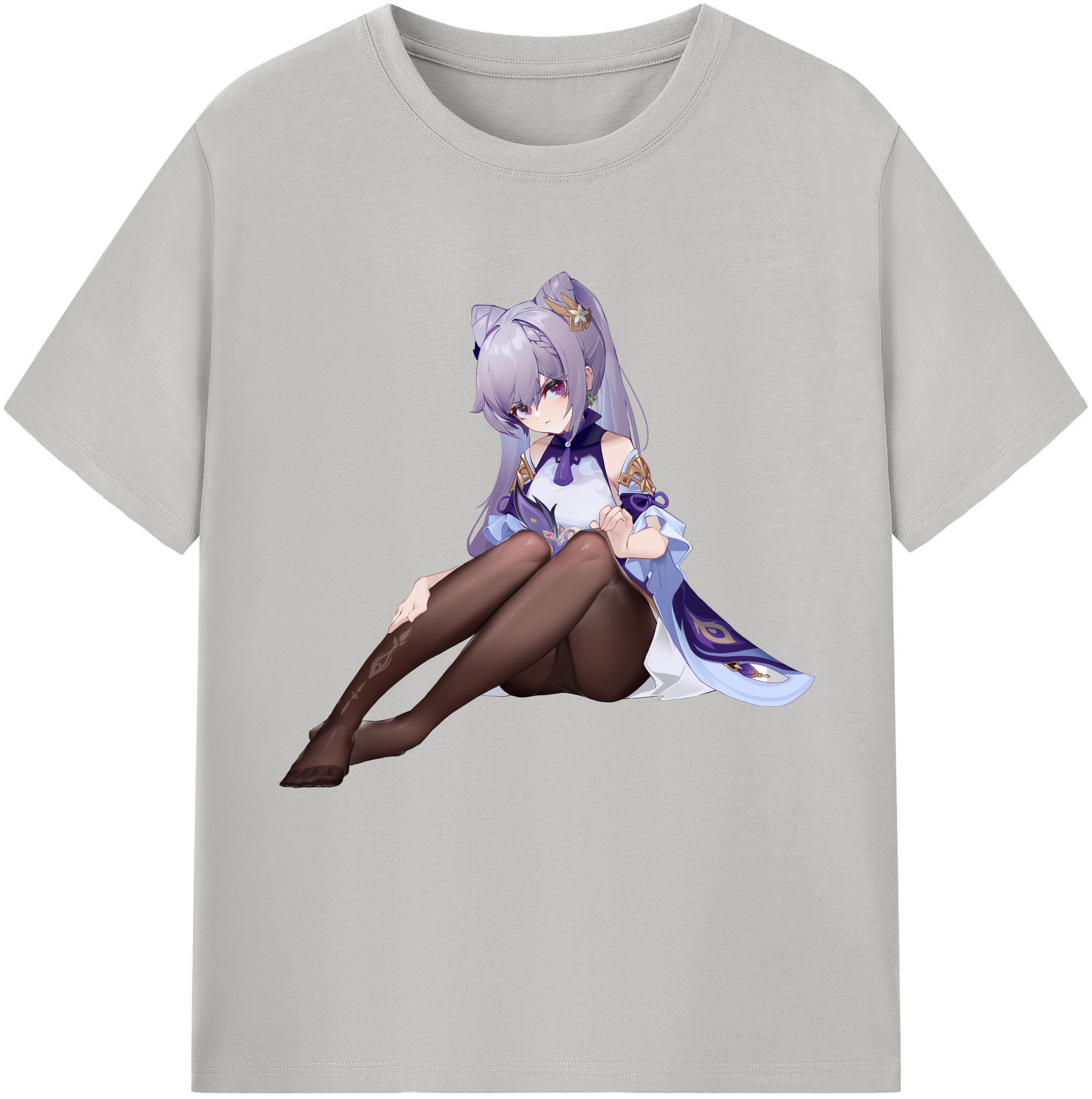 げんし神 刻晴 こくせい genshin Kokusei レディースカジュアルプリントTシャツ（綿100％）