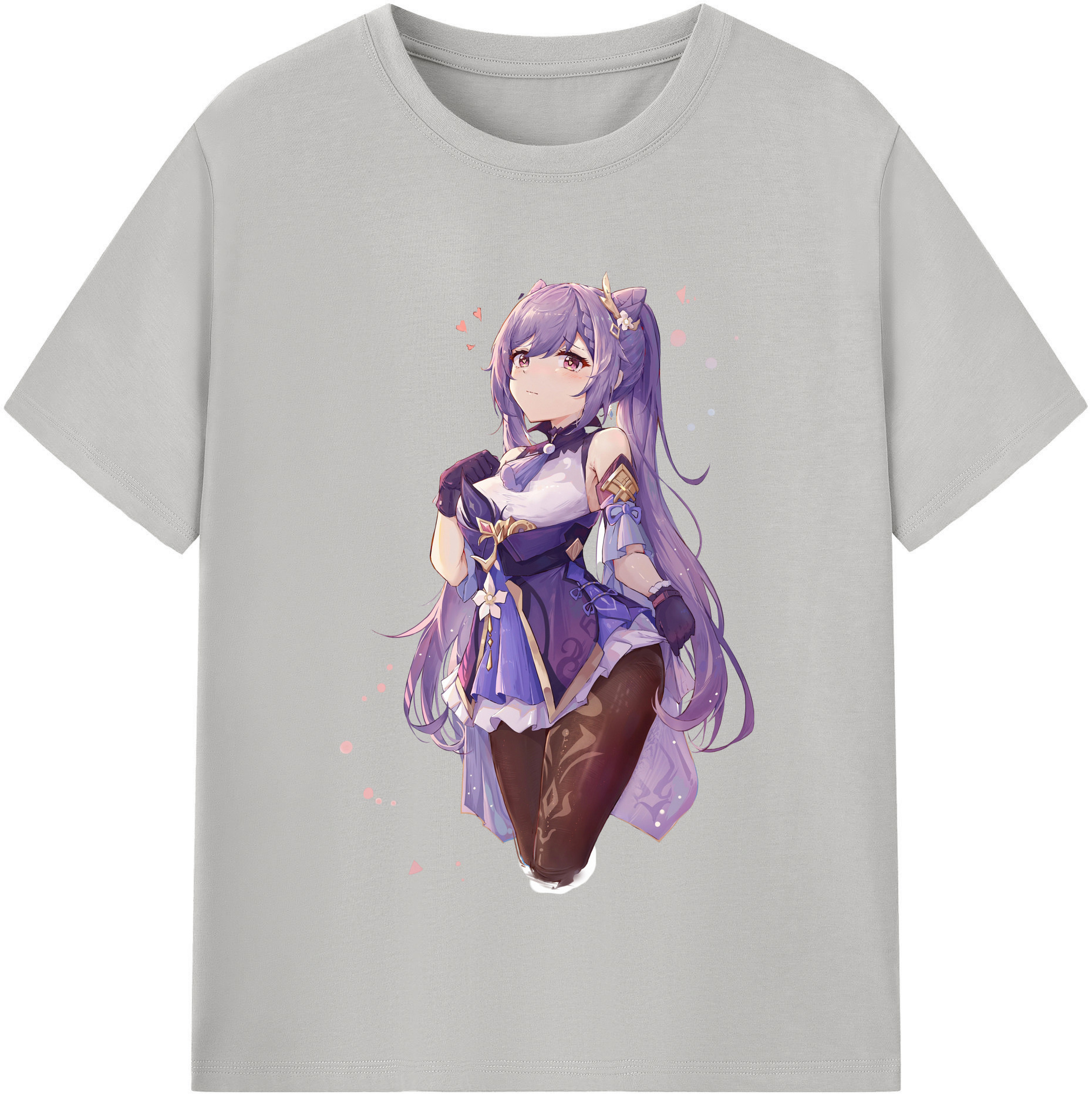 げんし神 刻晴 こくせい genshin Kokusei レディースカジュアルプリントTシャツ（綿100％）