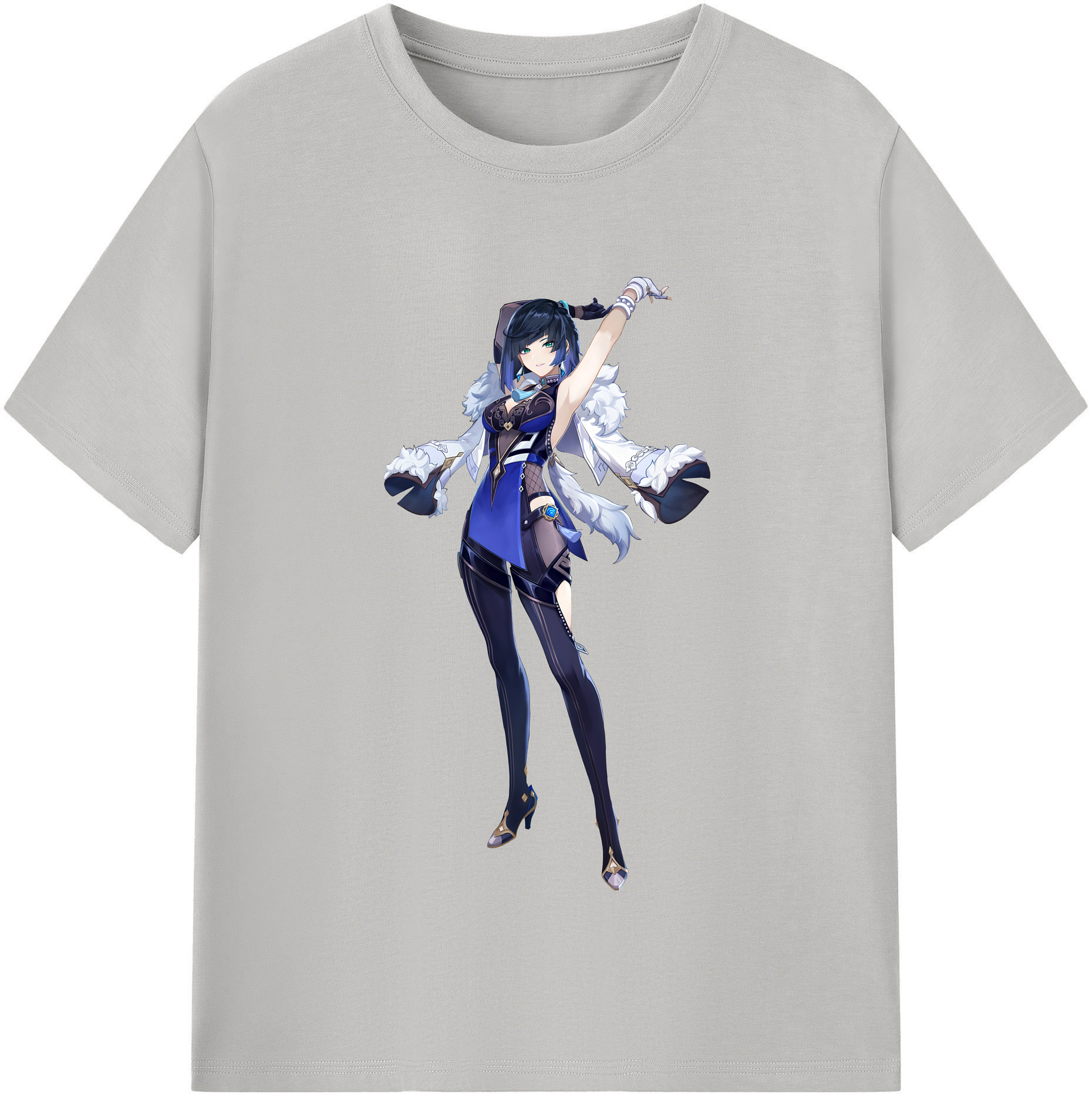 げんし神 夜兰 やらん genshin Yaran レディースカジュアルプリントTシャツ（綿100％）